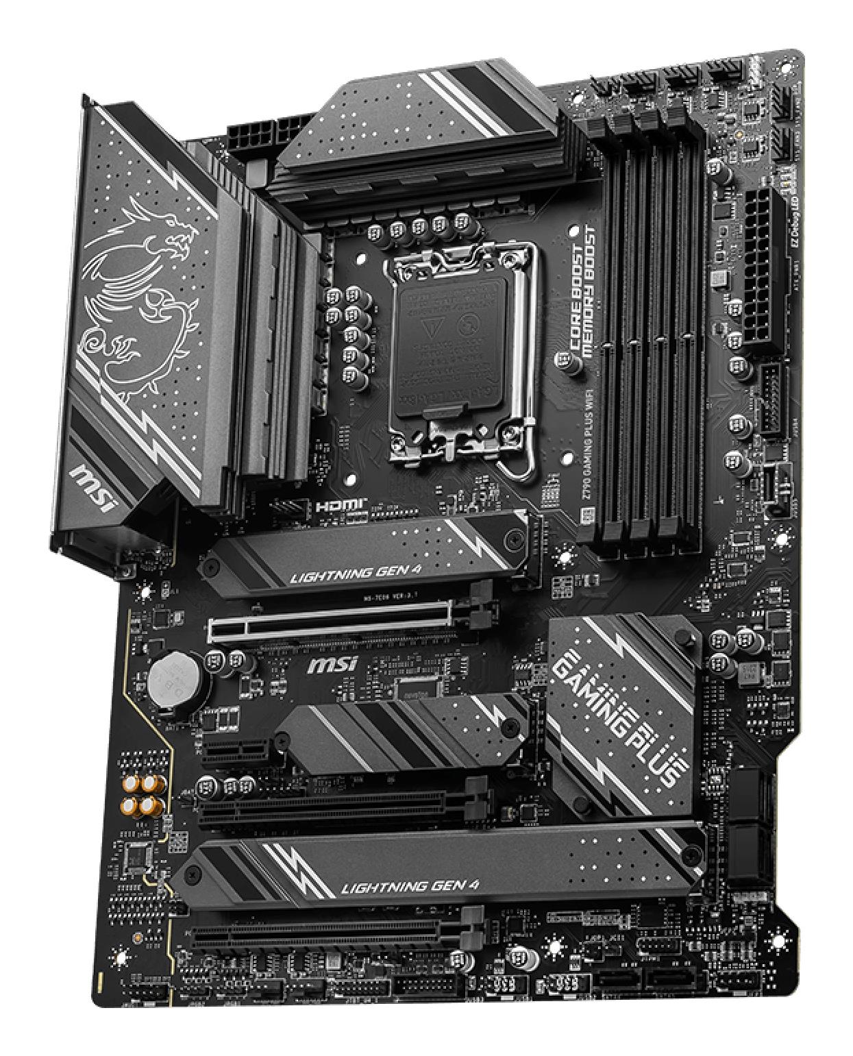 Mainboard MSI Intel Z790 LGA1700 ATX Memory DDR5 Memory slots 4 1xPCI-Express 1x 3xPCI-Express 16x 4xM.2 1xHDMI 1xDisplayPort 4xUSB 2.0 3xUSB 3.2 1xUSB-C 1xPS/2 6xAudio port Z790GAMINGPLUSWIFI - Image 3