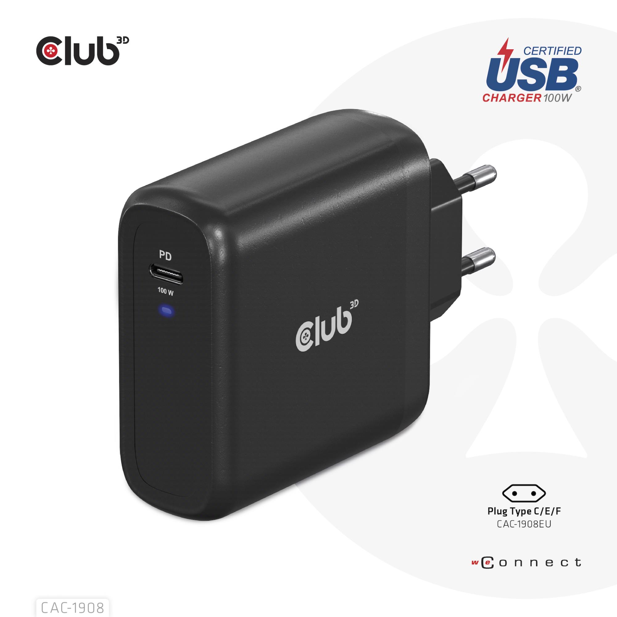 MOBILE TRAVEL CHARGER USB-C/100W CAC-1908EU CLUB3D - Image 9