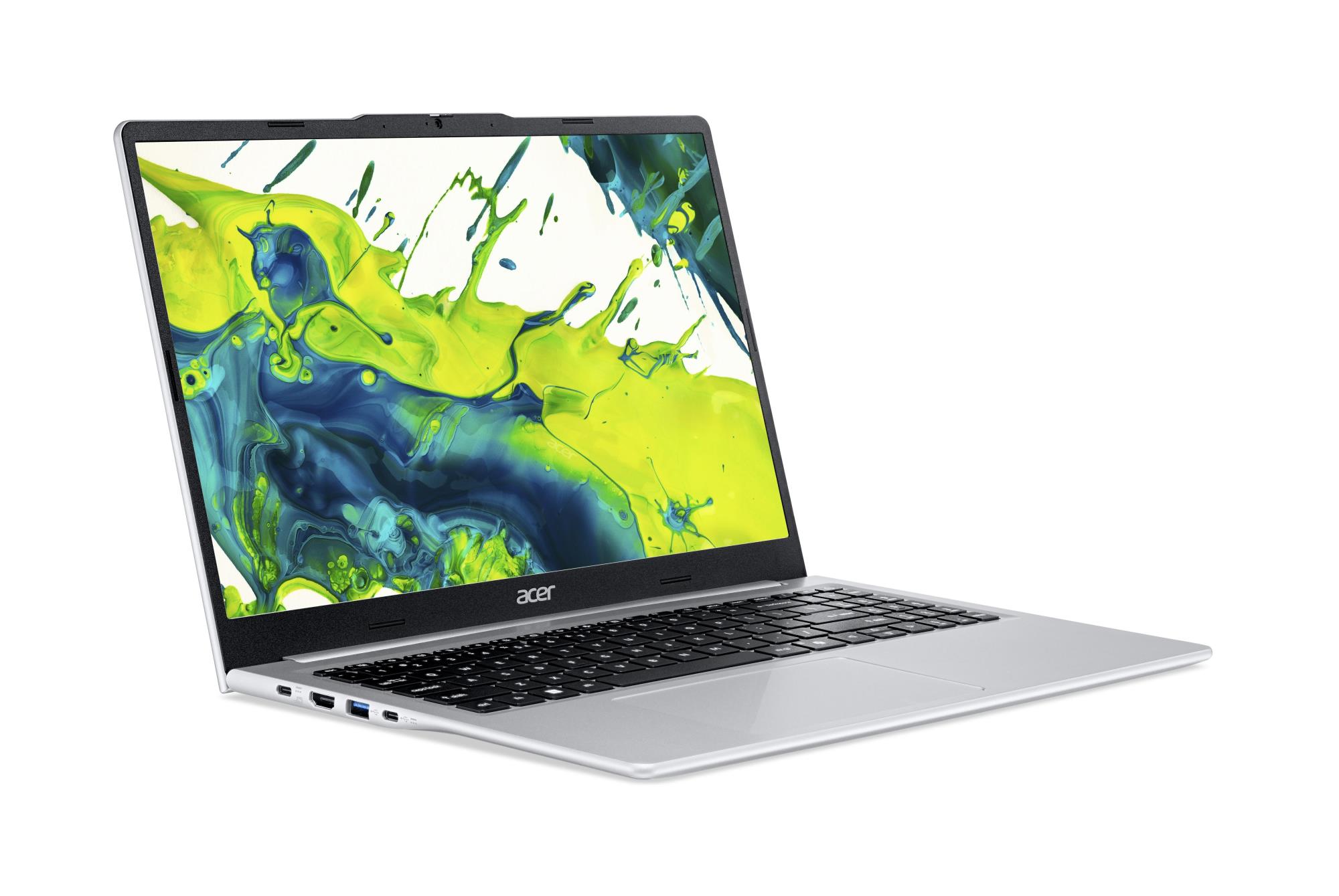 Notebook ACER CPU AMD RyzenT 3 5400U 2.6 GHz 15.6 " 1920 x 1080 pixels RAM 8 GB DDR4-SDRAM SSD 512 GB Discrete graphics Not available On-board graphics Yes Numeric keypad Yes Keyboard language US International OS installed Windows 11 Home Colour Silver Weight 1.45 kg NX.JXMEL.001 - Image 2