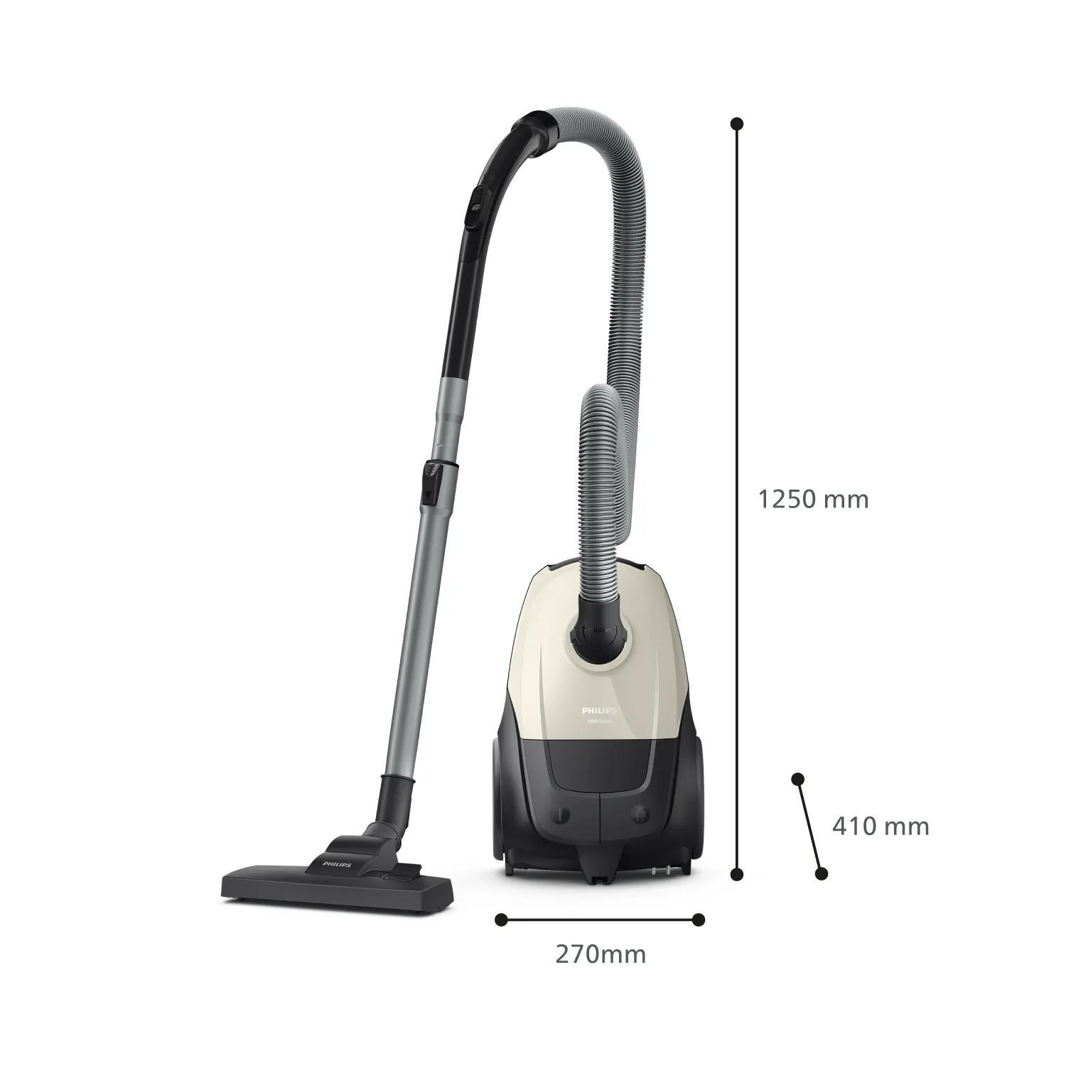 Vacuum Cleaner PHILIPS Input power 800 W Dust capacity 3 L Cylinder vacuum Cleaning type Dry Dust container Dust bag Colour Black/Beige XD1101/10 - Image 4
