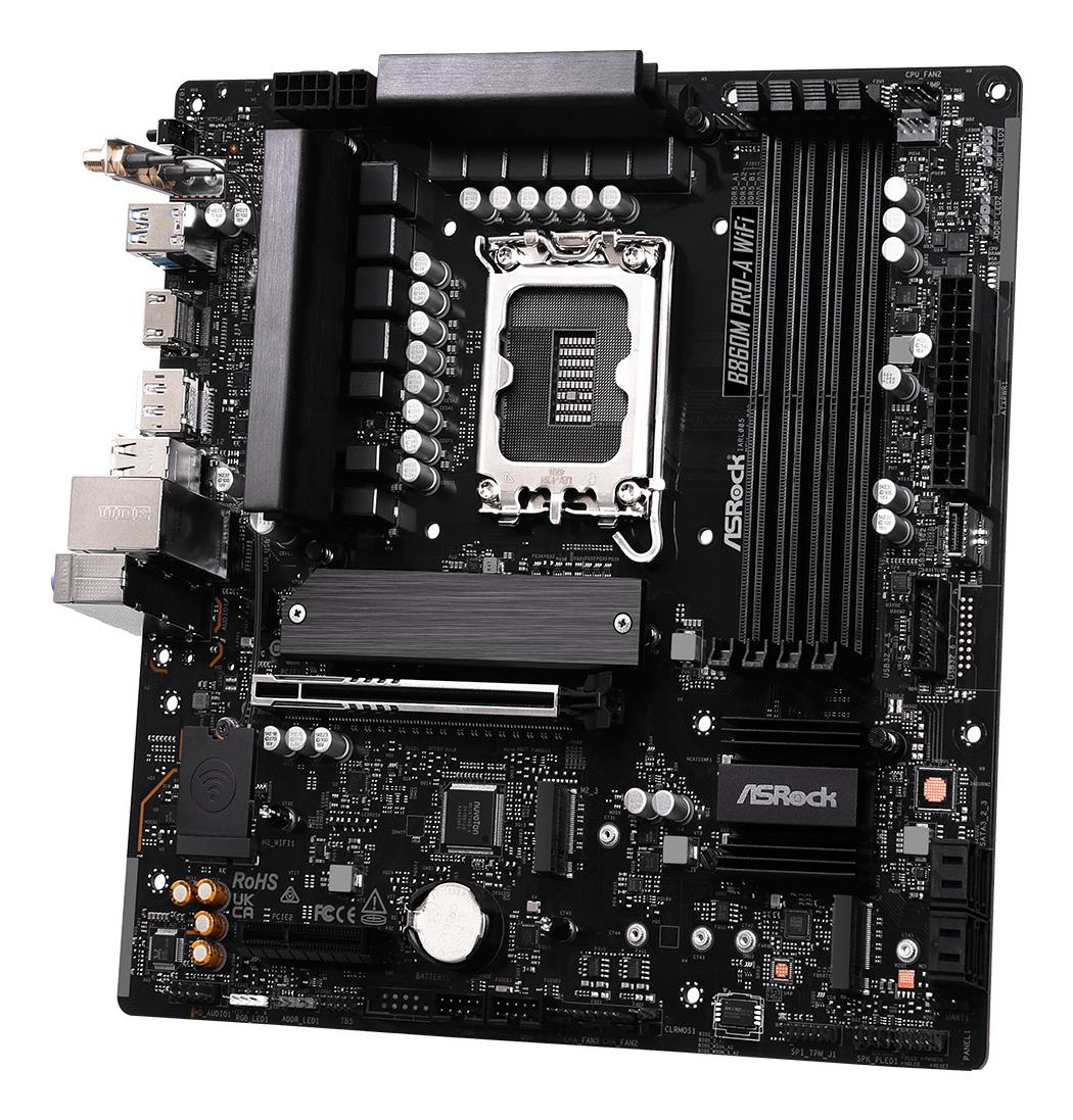 Mainboard ASROCK Intel B860 Express LGA1851 Micro-ATX Memory DDR5 Memory slots 4 B860MPRO-AWIFI - Image 5