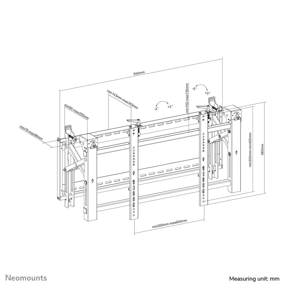 TV SET ACC WALL MOUNT BLACK/LED-VW2000BLACK NEOMOUNTS - Image 17