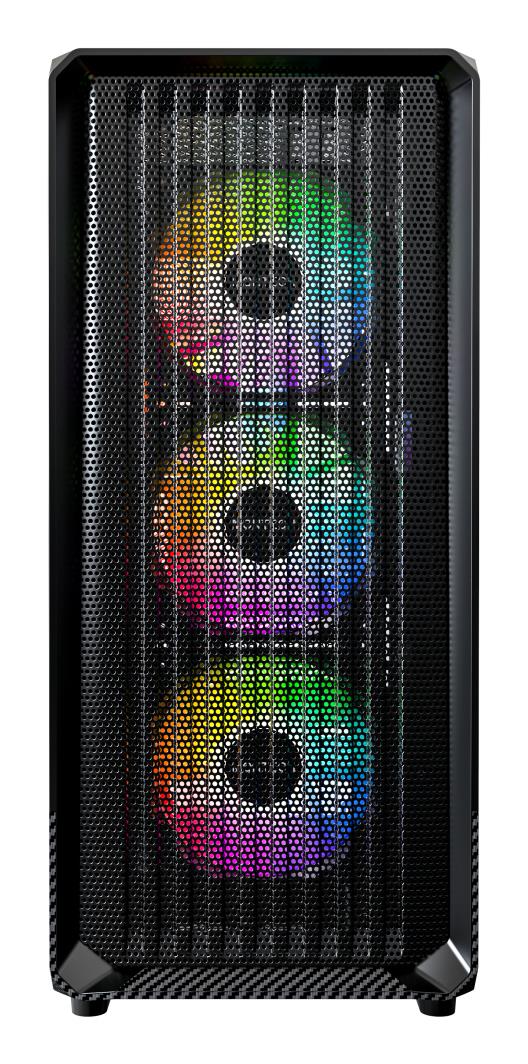 Case MONTECH X5 MidiTower Case product features Transparent panel Not included Colour Black X5(B) - Image 6