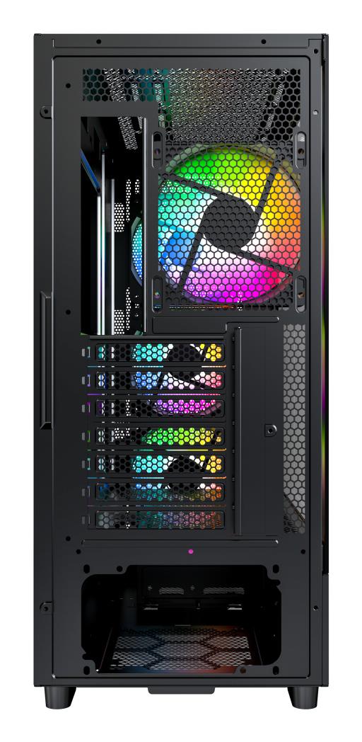Case MONTECH X5 MidiTower Case product features Transparent panel Not included Colour Black X5(B) - Image 3