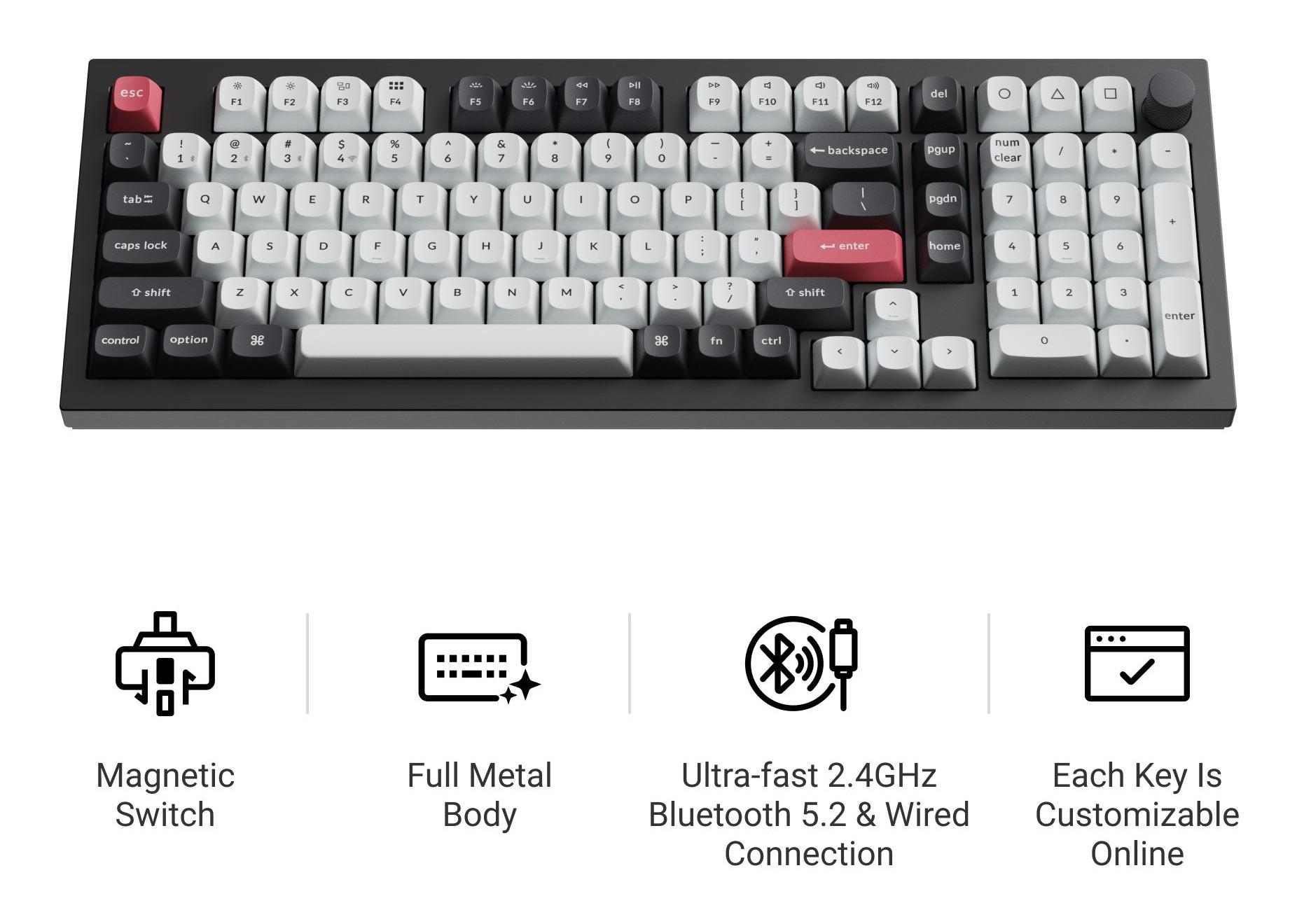 KEYBOARD WRL Q5 HE RGB/SHELL WHITE Q5H-P1 KEYCHRON - Image 2