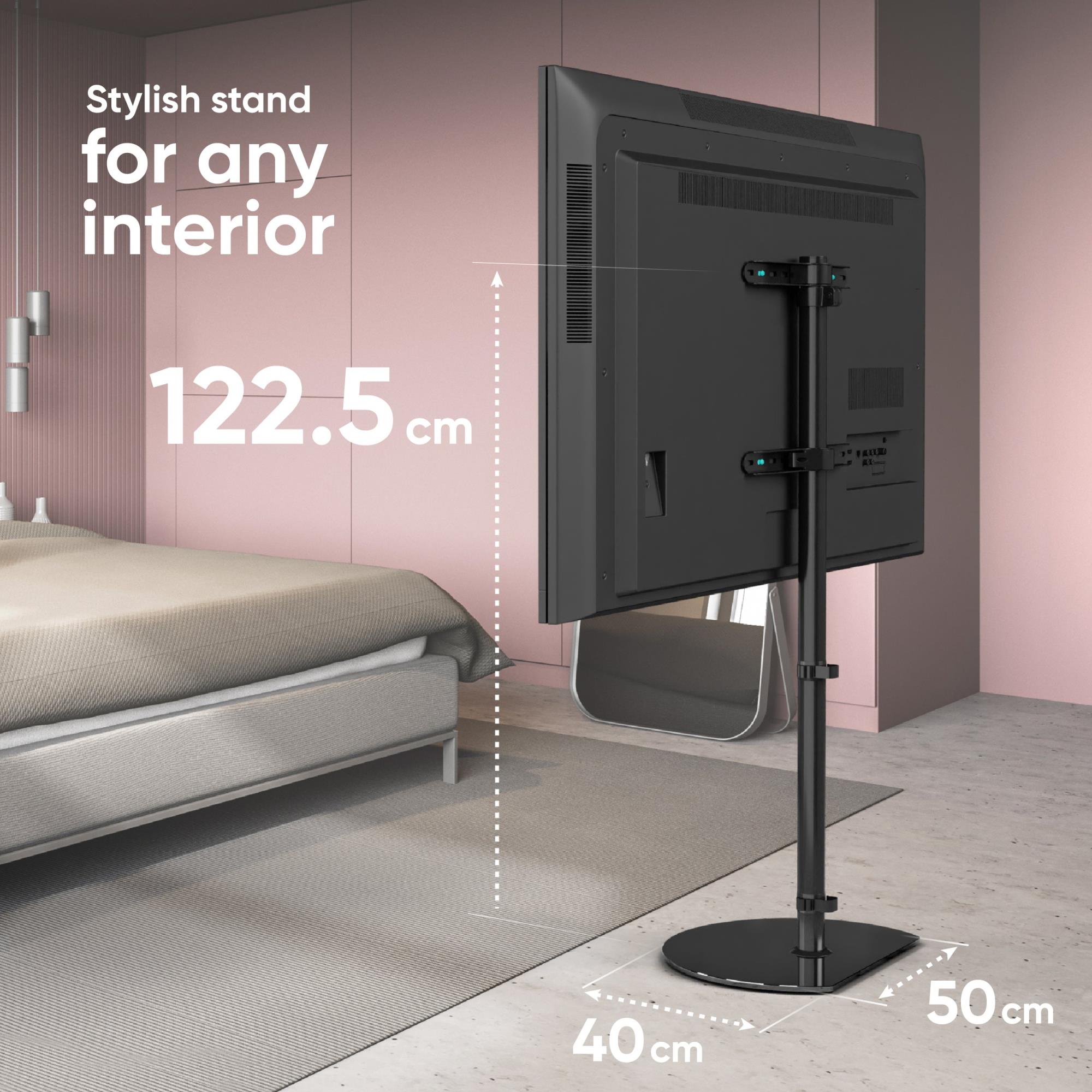TV SET ACC FLOOR STAND /30-60"/BLACK TS5060-B ONKRON - Image 3