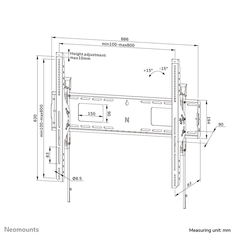 TV SET ACC WALL MOUNT/WL35-750BL18 NEOMOUNTS - Image 20