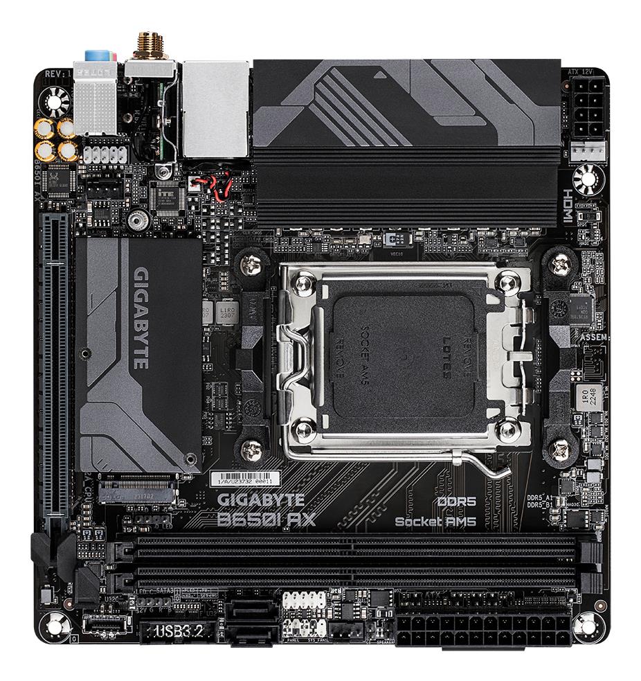 Mainboard GIGABYTE AMD B650 Socket AM5 mini ITX RAM DDR5-SDRAM 2xSlots Wi-Fi Yes Bluetooth Yes 1xNumber of M.2 (M) slots B650IAX1.2 - Image 4