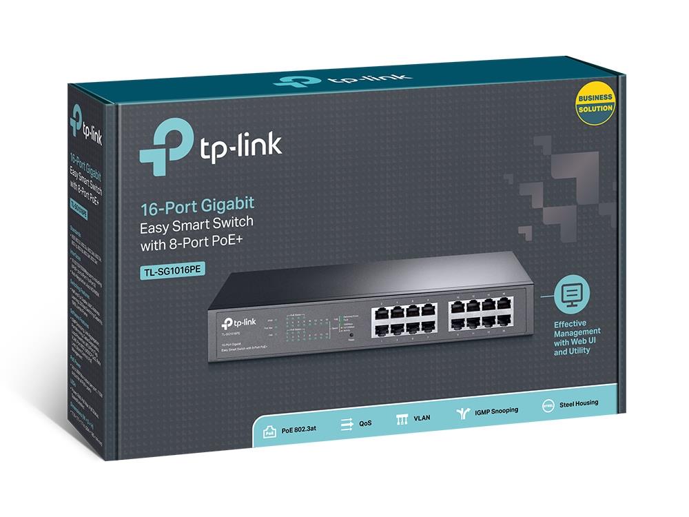 Switch TP-LINK Desktop/pedestal 16x10Base-T / 100Base-TX / 1000Base-T PoE+ ports 8 TL-SG1016PE - Image 4