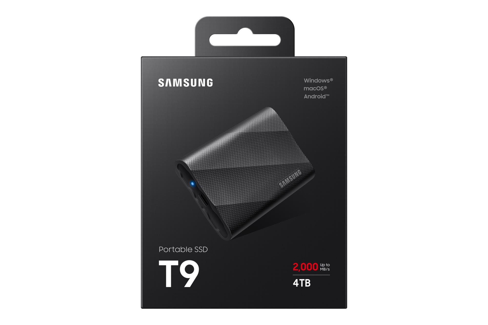 External SSD SAMSUNG T9 4TB USB 3.2 Write speed 2000 MBytes/sec Read speed 2000 MBytes/sec MU-PG4T0B/EU - Image 8