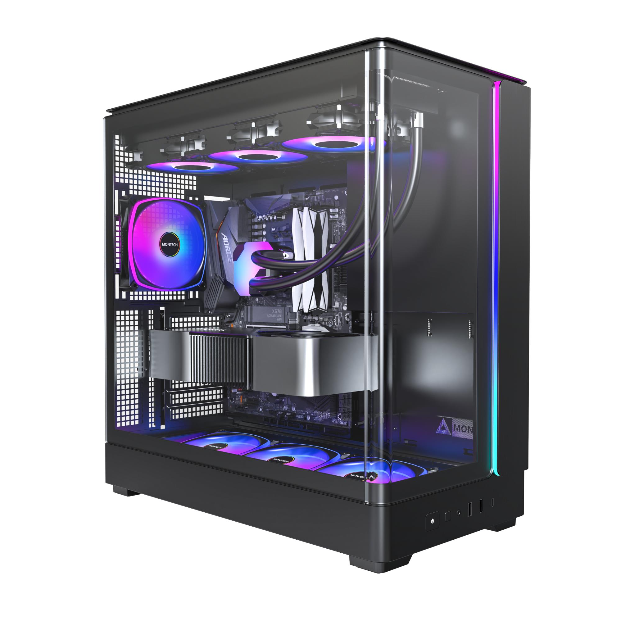 Case MONTECH micro ATX/Mini-ITX Black Midi Tower PC KING 45 PRO KING45PRO(B) - Image 2