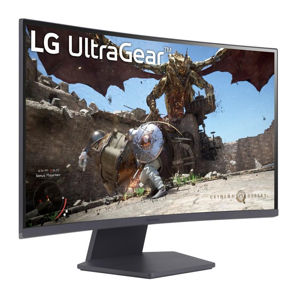 LCD Monitor LG 27GS60QC-B 27" Gaming/Curved Panel VA 2560x1440 16:9 180 Hz Matte 1 ms Tilt Colour Black 27GS60QC-B - Image 4