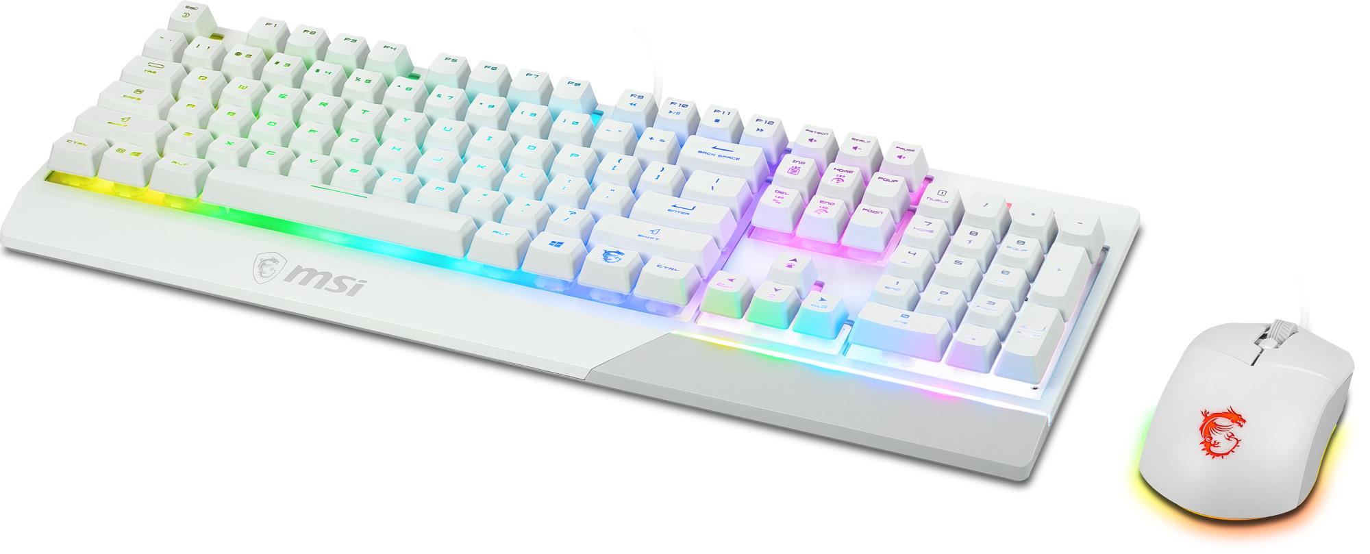 KEYBOARD +MOUSE/VIGOR GK30 COMBO WHITE US MSI - Image 2