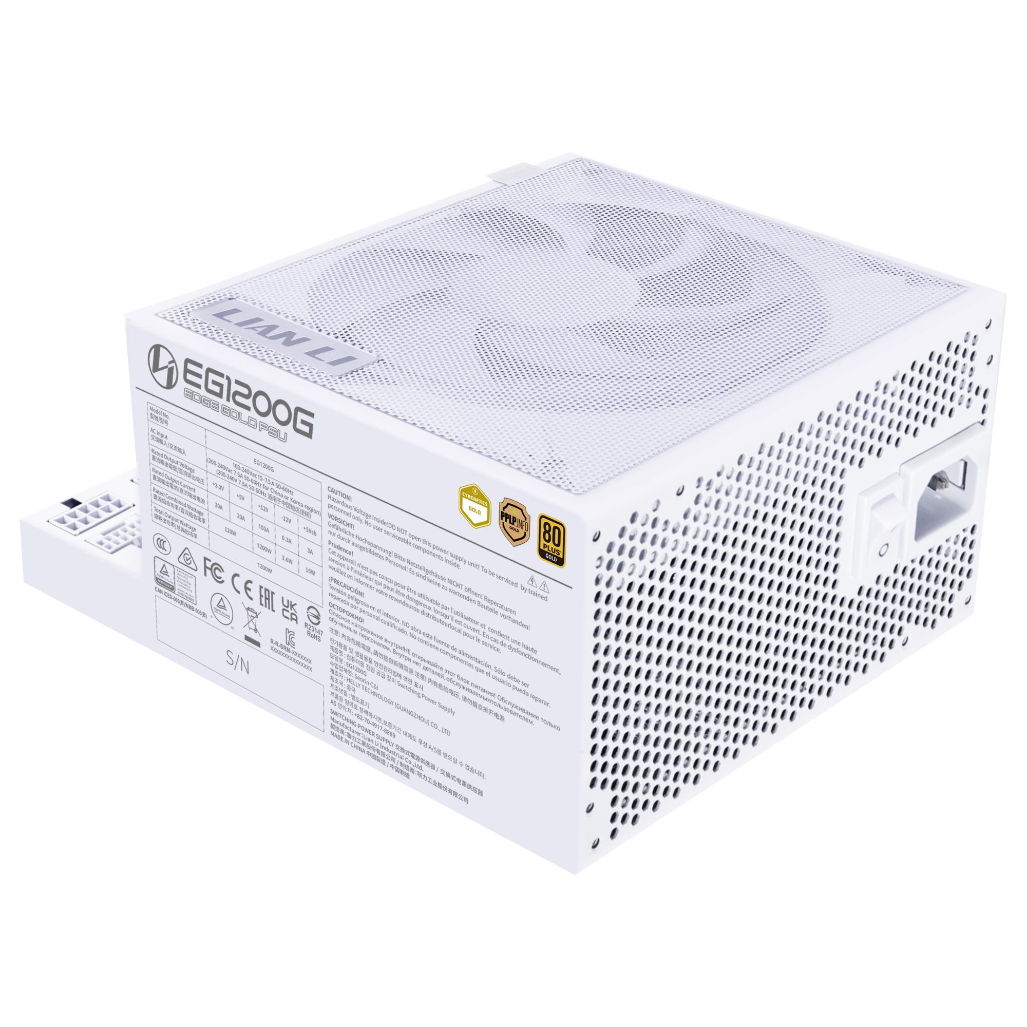 Power Supply LIAN LI EDGE GOLD 1200 1200 Watts Efficiency 80 PLUS GOLD PFC Active G9P.EG1200G.WH00.EU - Image 7