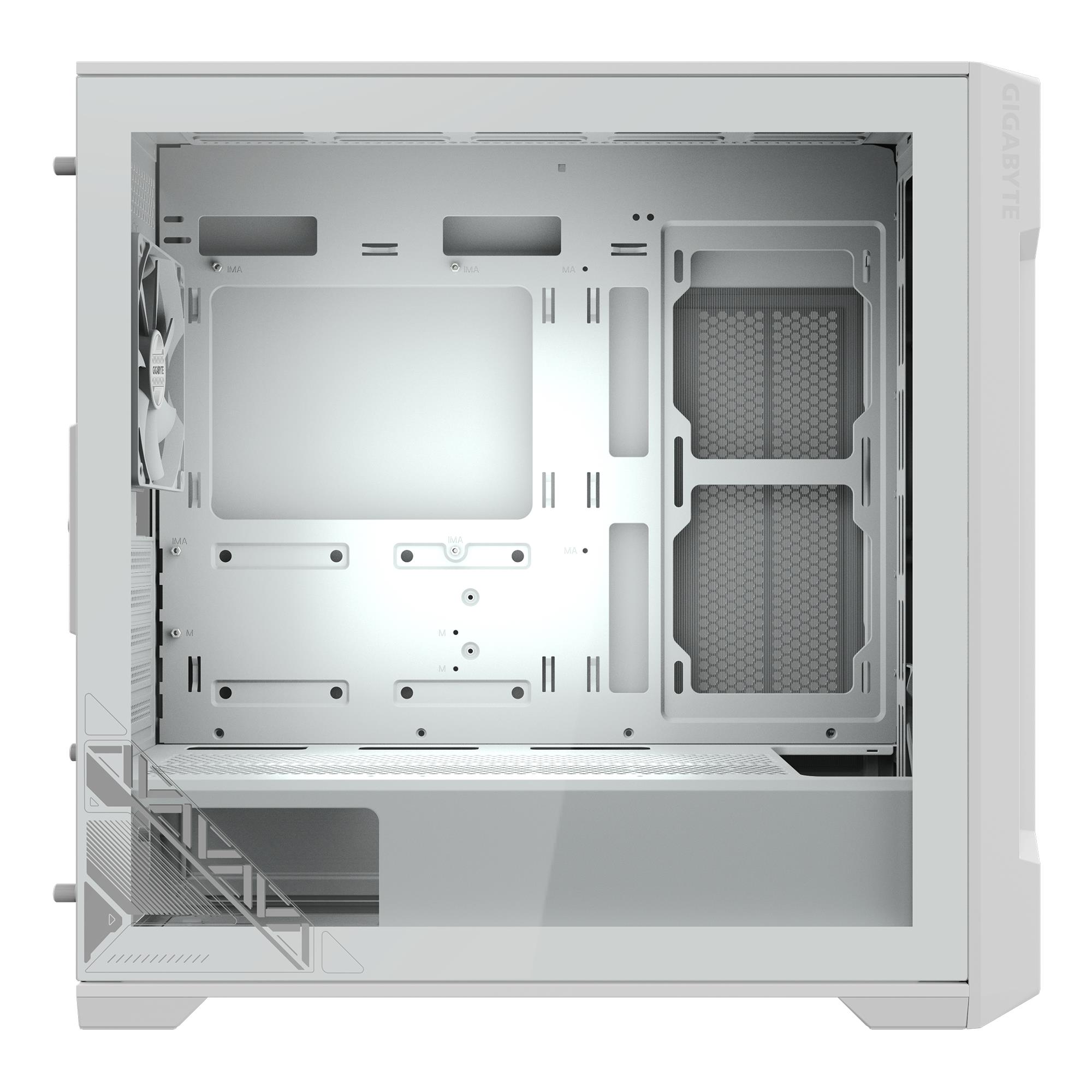 Case GIGABYTE GB-C102GI MidiTower Case product features Transparent panel Not included MicroATX MiniITX Colour White C102GI - Image 6