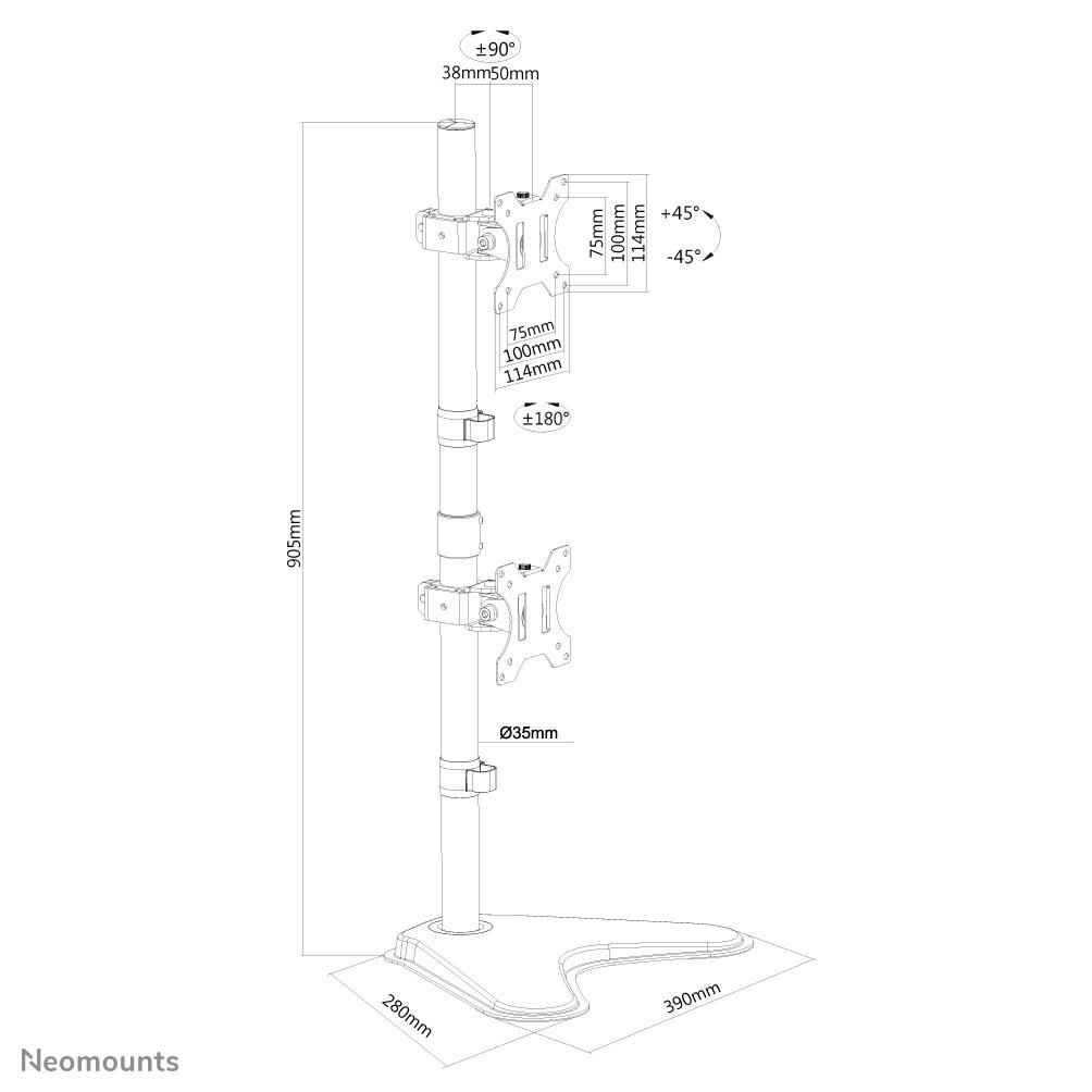 MONITOR ACC DESK MOUNT 10-32"/FPMA-D550DDVBLACK NEOMOUNTS - Image 13