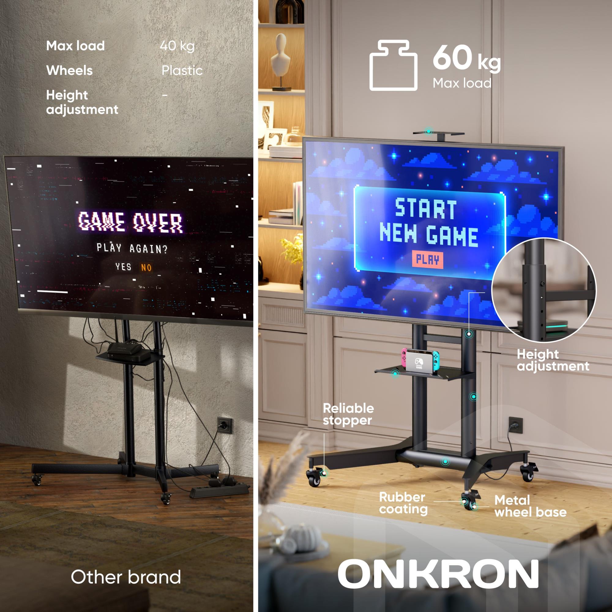 TV SET ACC MOBILE STAND/32-75"/BLACK TS1571-B ONKRON - Image 7