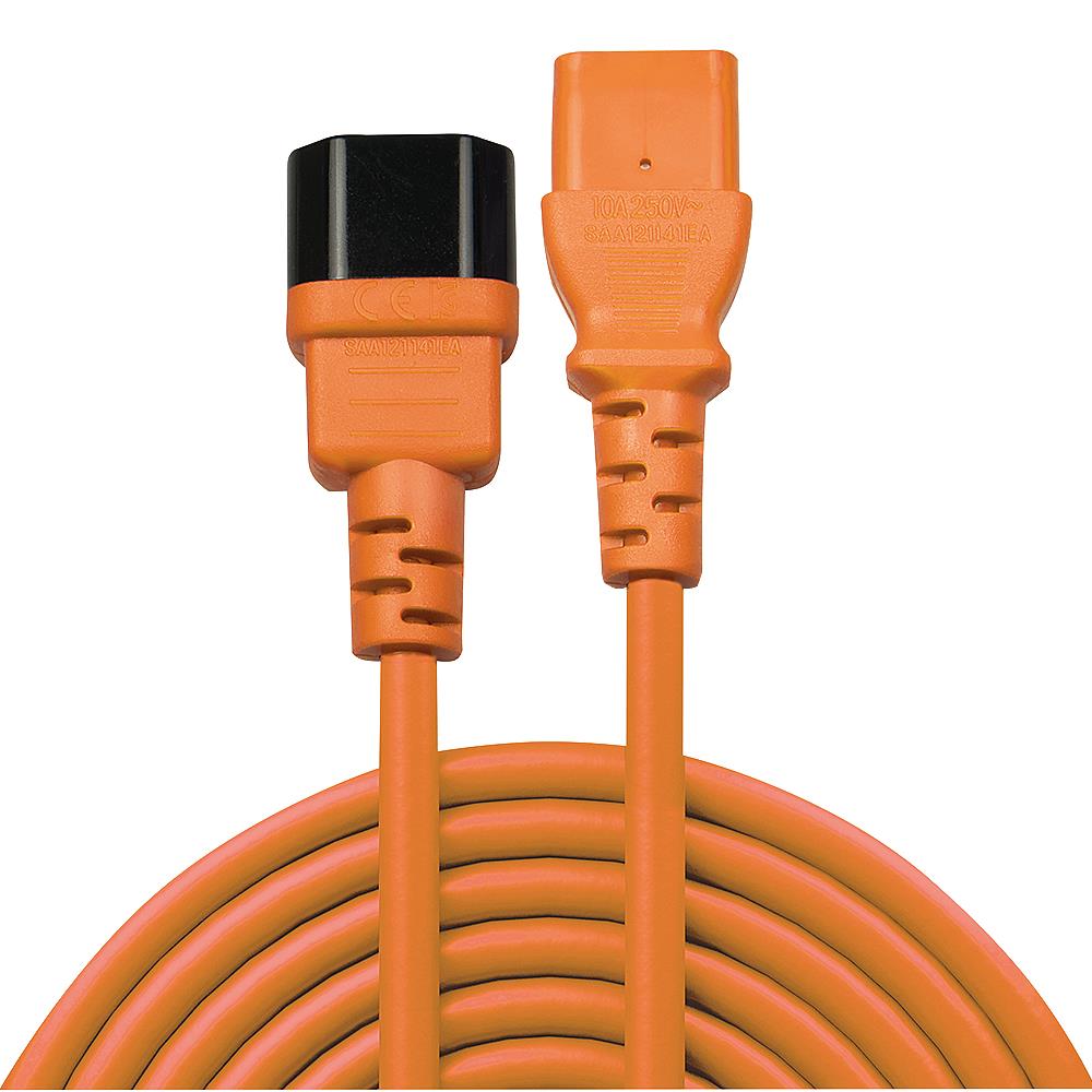 CABLE POWER IEC EXTENSION 2M/ORANGE 30475 LINDY - Image 4