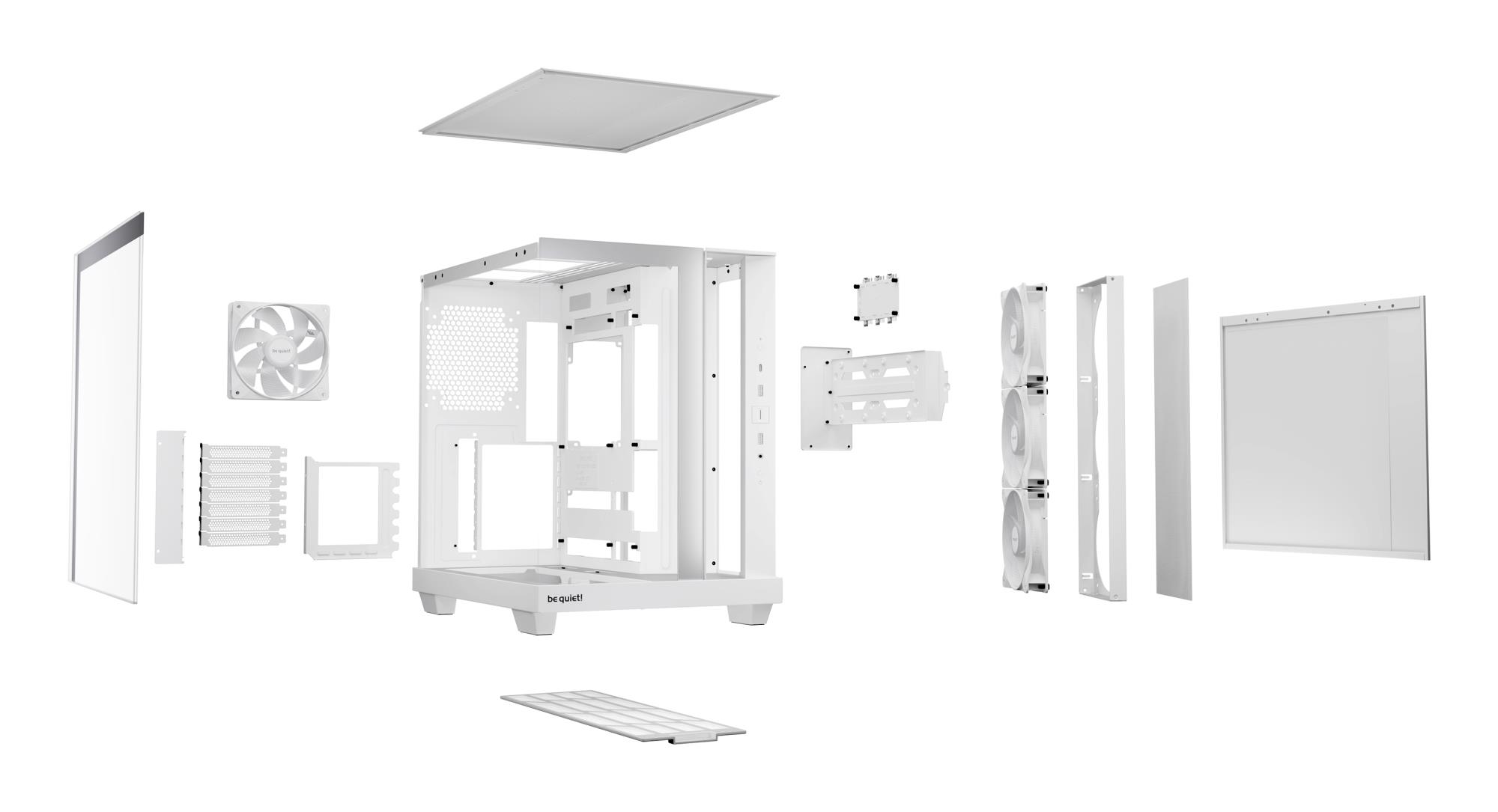 Case BE QUIET ATX/micro ATX/Mini-ITX White Midi Tower PC BGW86 - Image 4