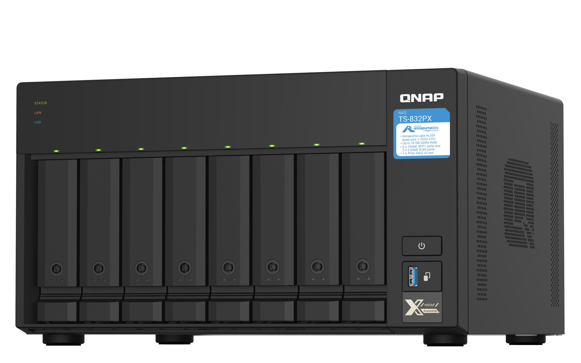 NAS STORAGE TOWER 8BAY/NO HDD TS-832PX-4G QNAP - Image 4
