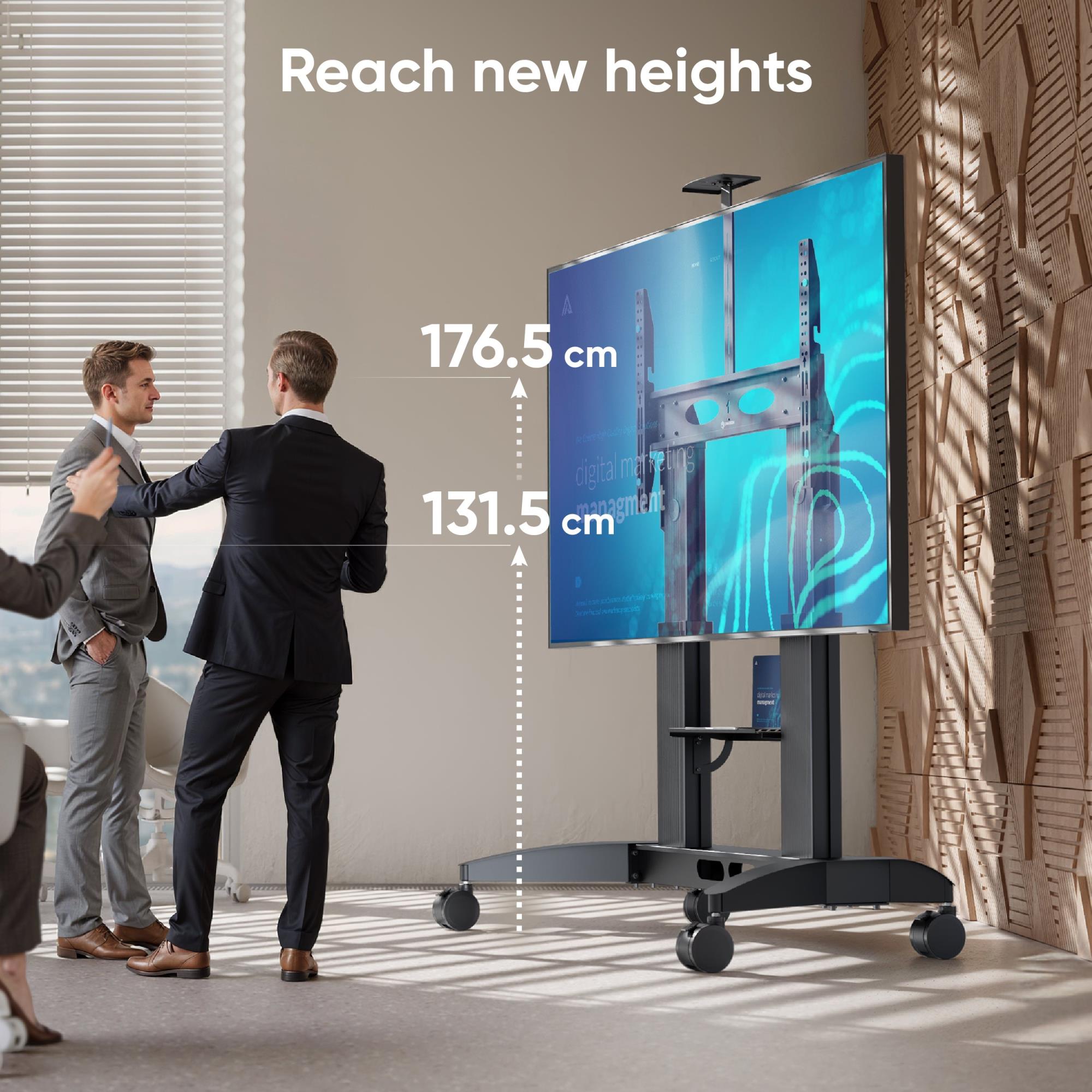TV SET ACC MOBILE STAND/70-110" BLACK TS2821-B ONKRON - Image 5