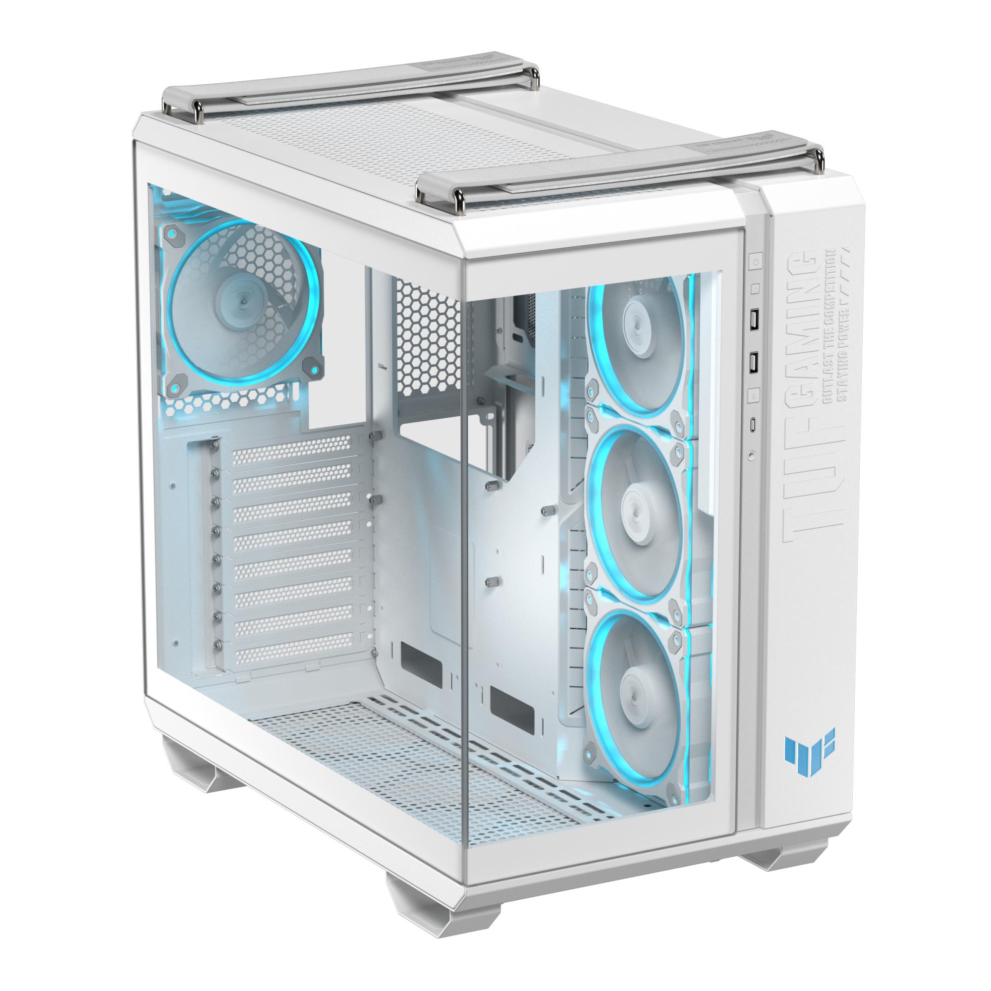 Case ASUS TUF Gaming GT502 Horizon MidiTower Case product features Transparent panel Not included ATX MicroATX MiniITX Colour White TUFGAMGT502HORIZONWHT - Image 6