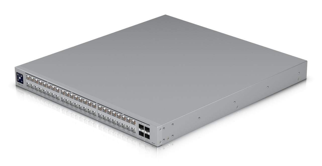 Switch UBIQUITI Switch type Managed Switch layer L2/L3 Rack mounting Yes Stackable Yes Form factor 1U 48xRJ-45 ports RJ-45 Ports Type 10G Ethernet (100/1000/10000) 16x2.5G Ethernet (copper) ports quantity 32x10G Ethernet (copper) ports quantity 4xSFP28 ports quantity 10G support Yes USW-PRO-XG-48 - Image 2