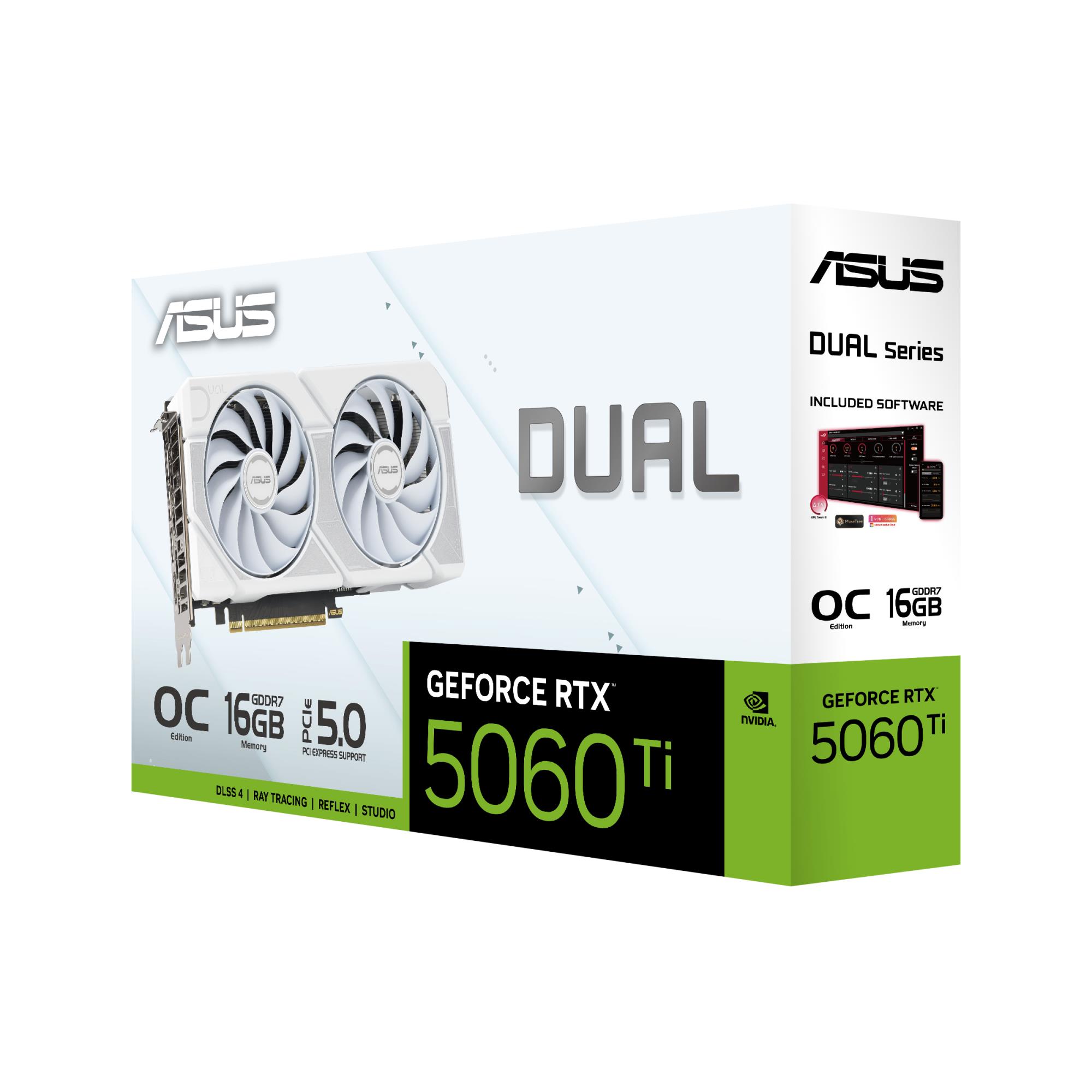 Graphics Card ASUS NVIDIA GeForce RTX 5060 Ti 16 GB GDDR7 128 bit PCI Express 5.0 Active DUAL-RTX5060TI-O16G-WHITE - Image 13