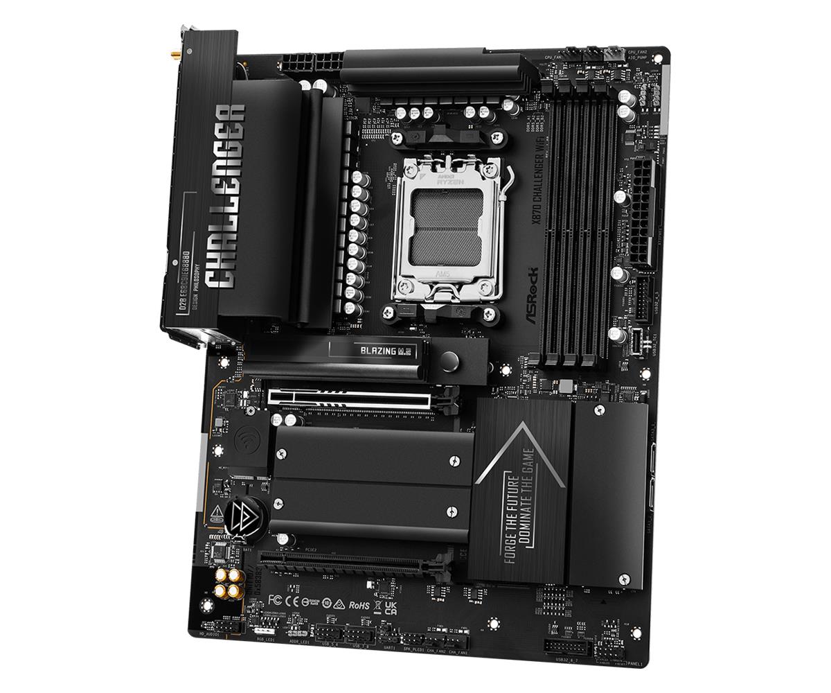 Mainboard ASROCK AMD X870 Socket AM5 ATX RAM DDR5-SDRAM 4xSlots Wi-Fi Yes Bluetooth Yes 1xNumber of M.2 (M) slots X870CHALLENGERWIFI - Image 5