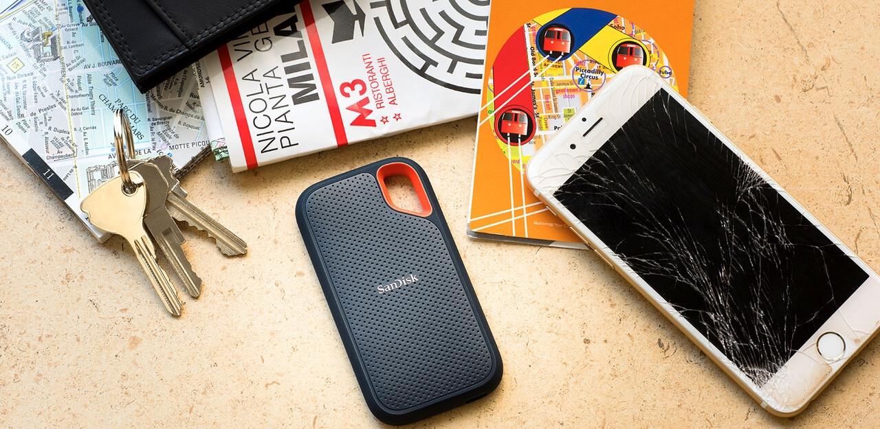 External SSD SANDISK Extreme 2TB Write speed 1000 MBytes/sec Read speed 1050 MBytes/sec SDSSDE61-2T00-G25 - Image 5