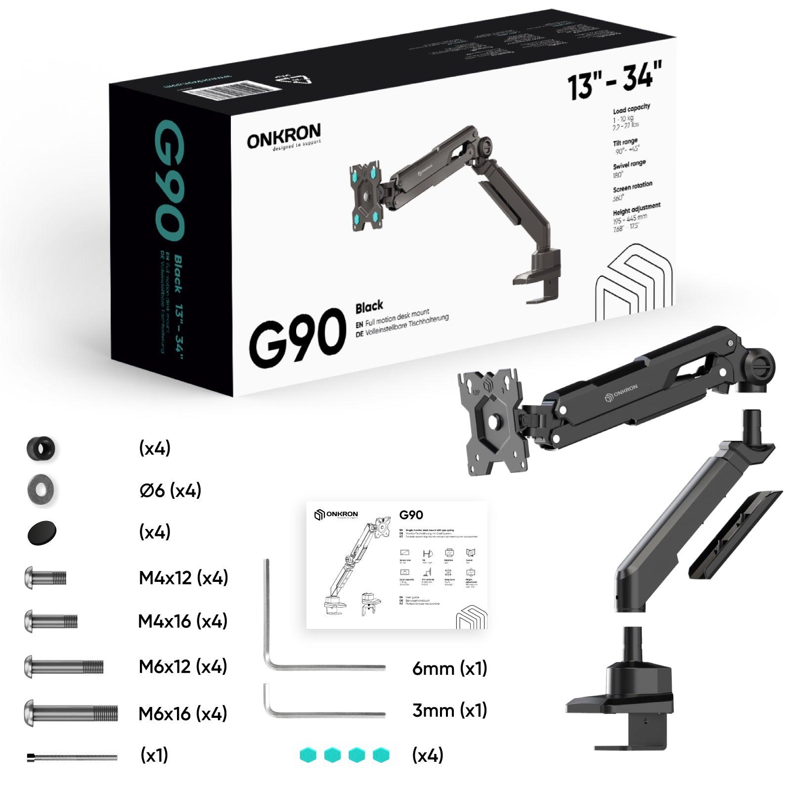 MONITOR ACC DESK MOUNT/13-34" BLACK G90-B ONKRON - Image 13