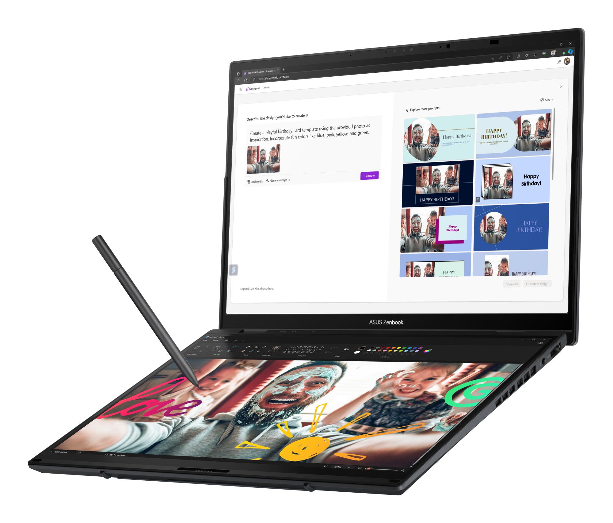 Notebook ASUS ZenBook Series DUO UX8406CA-PZ009W CPU Core Ultra U9-285H 2900 MHz 14" Touchscreen 2880x1800 RAM 32GB LPDDR5x SSD 2TB Intel Arc Graphics Integrated ENG Windows 11 Home Grey 1.65 kg 90NB14X1-M00820 - Image 9