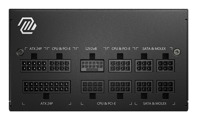 Power Supply MSI MAG A750GL PCIE5 II 750 Watts Efficiency 80 PLUS GOLD PFC Active MAGA750GLPCIE5II - Image 3