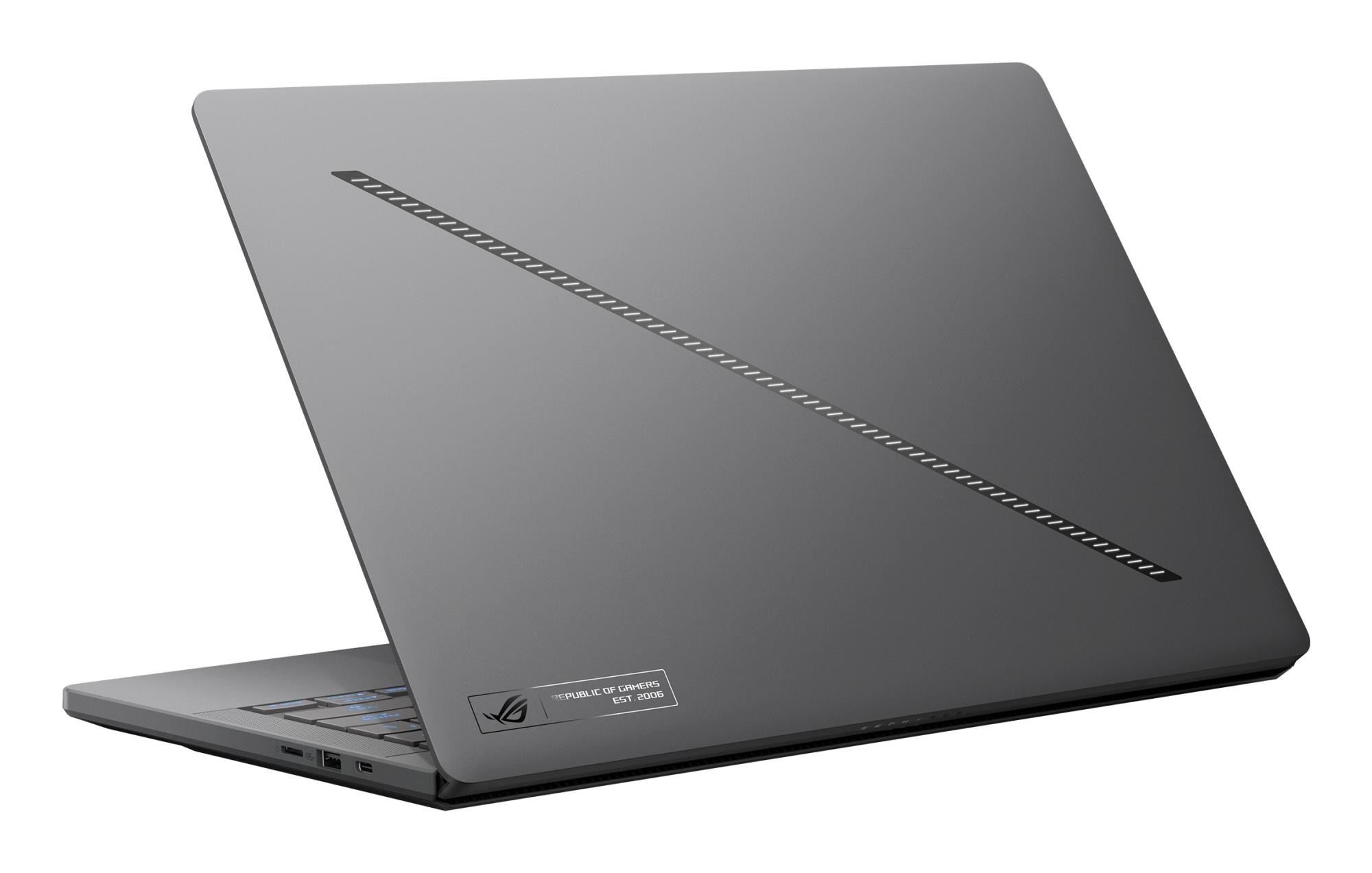 Notebook ASUS GA403UM-QS023W ROG Zephyrus GA403UM-QS023W CPU AMD RyzenT 9 270 4 GHz 14 " 2880 x 1800 pixels RAM 16 GB LPDDR5x-SDRAM SSD 1000 GB Discrete graphics NVIDIA GeForce RTX 5060 8 GB On-board graphics Yes OS installed Windows 11 Home Colour Black,Grey Weight 1.5 kg 7500 MHz 90NR0M81-M00100 - Image 3