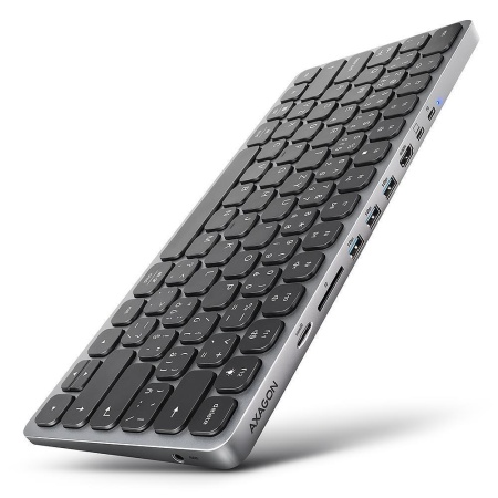 KEYBOARD + I/O HUB 9IN1/0.6M HMC-KB-US AXAGON