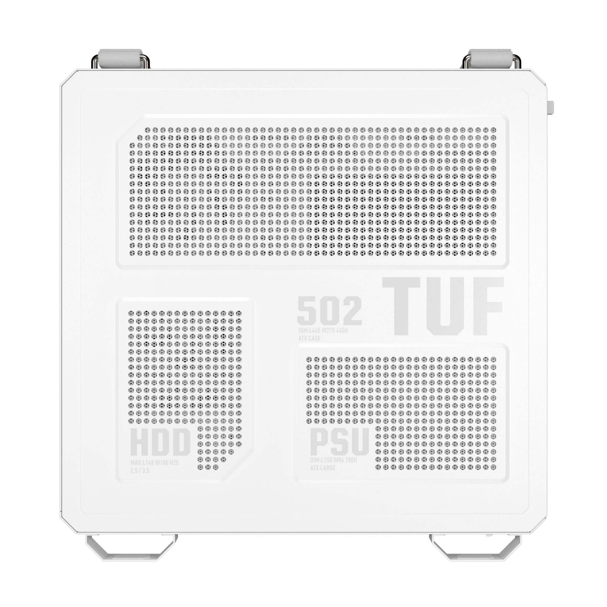 Case ASUS TUF Gaming GT502 Horizon MidiTower Case product features Transparent panel Not included ATX MicroATX MiniITX Colour White TUFGAMGT502HORIZONWHT - Image 20