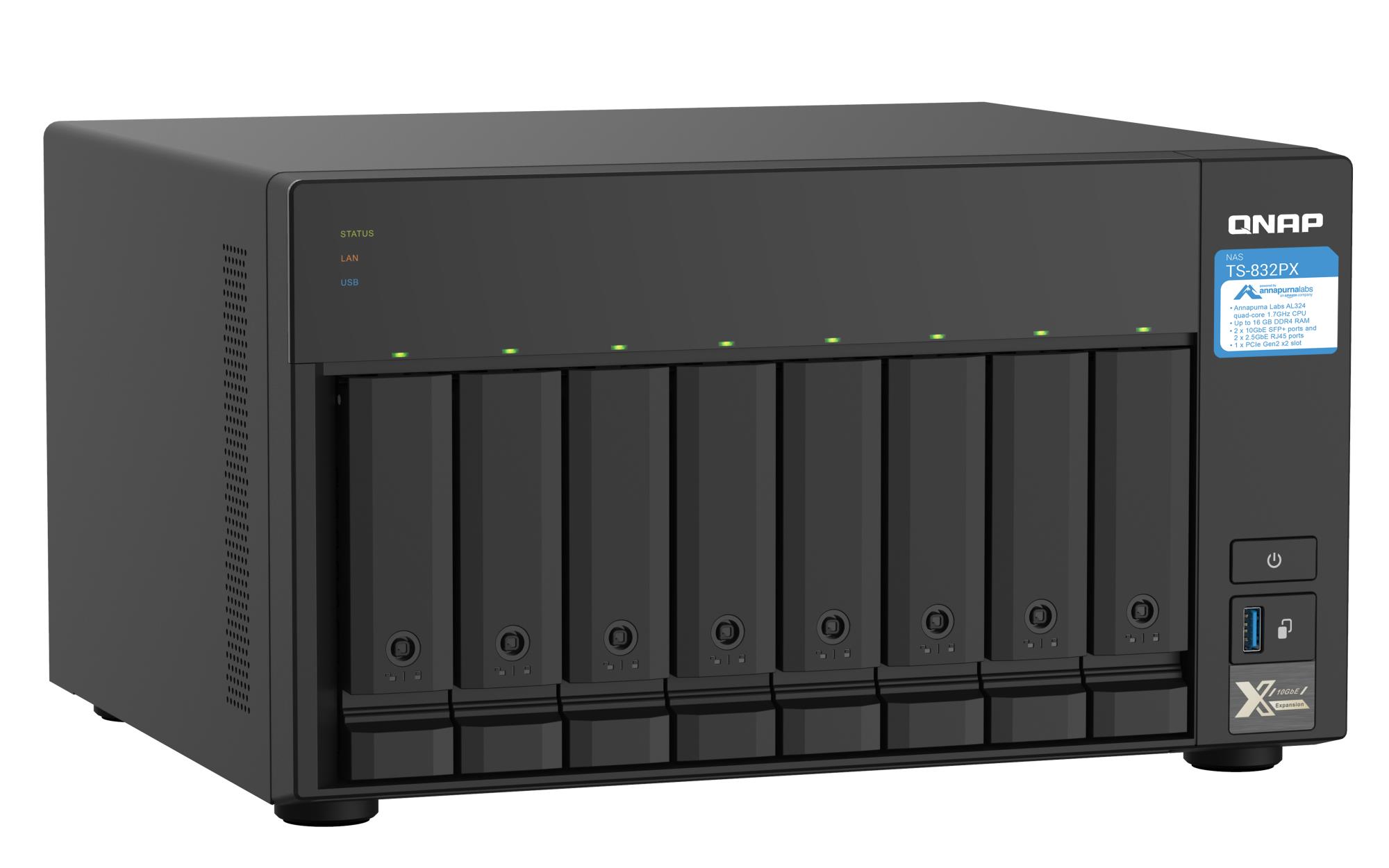 NAS STORAGE TOWER 8BAY/NO HDD TS-832PX-4G QNAP - Image 3