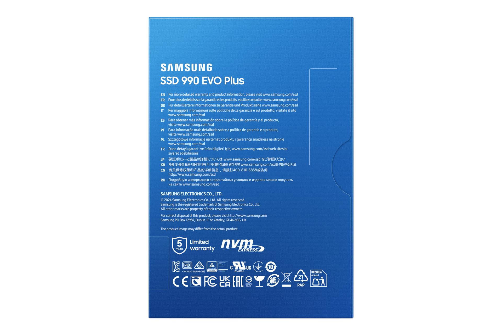 SSD SAMSUNG 990 EVO Plus 4TB M.2 PCIe Gen5 NVMe TLC Write speed 6300 MBytes/sec Read speed 7250 MBytes/sec 2.38mm TBW 2400 TB MZ-V9S4T0BW - Image 6