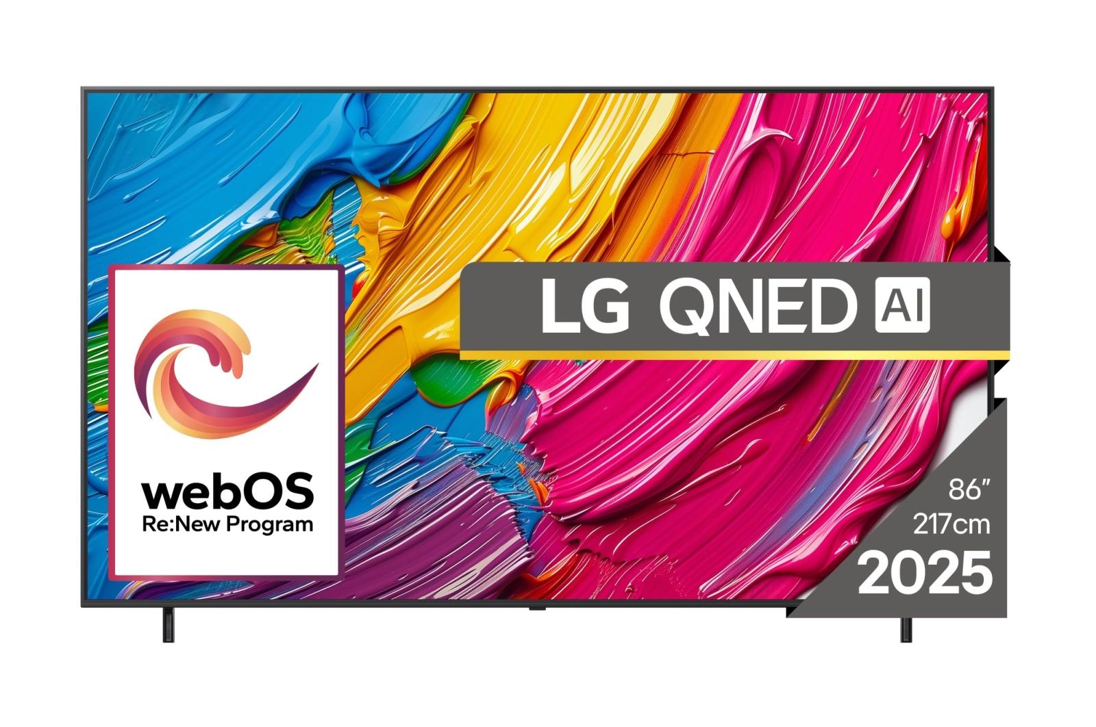 TV Set LG 86" 4K/Smart 3840x2160 Wireless LAN Bluetooth webOS Black 86QNED80A3A