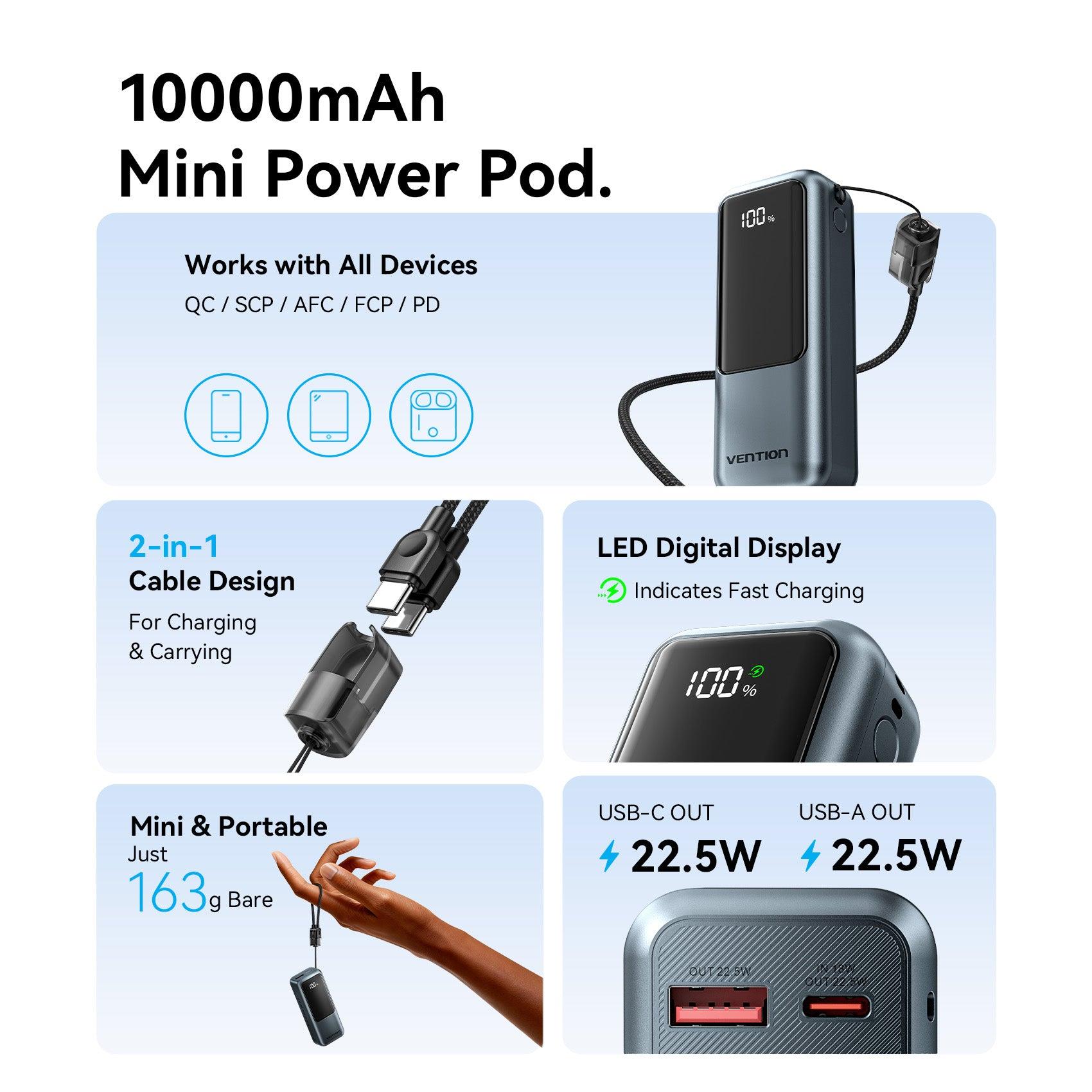 POWER BANK WRL 10000MAH 22.5W/FKOH0 VENTION - Image 3