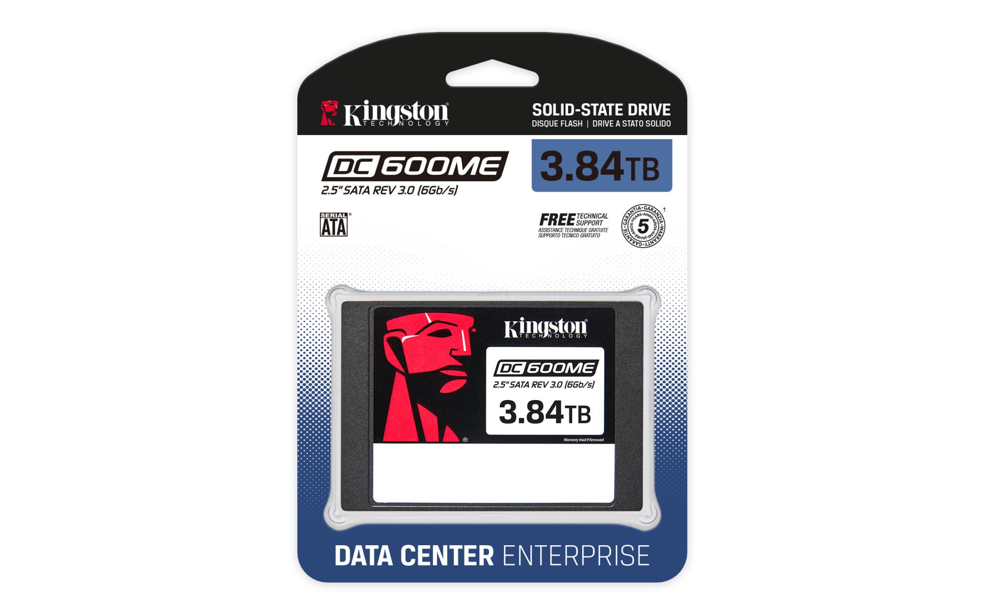 SSD KINGSTON 3840 GB Serial ATA III 2.5" Write speed 530 MB/s Read speed 560 MB/s 7008xTBW rating MTBF 2000000 h SEDC600ME/3840G - Image 3