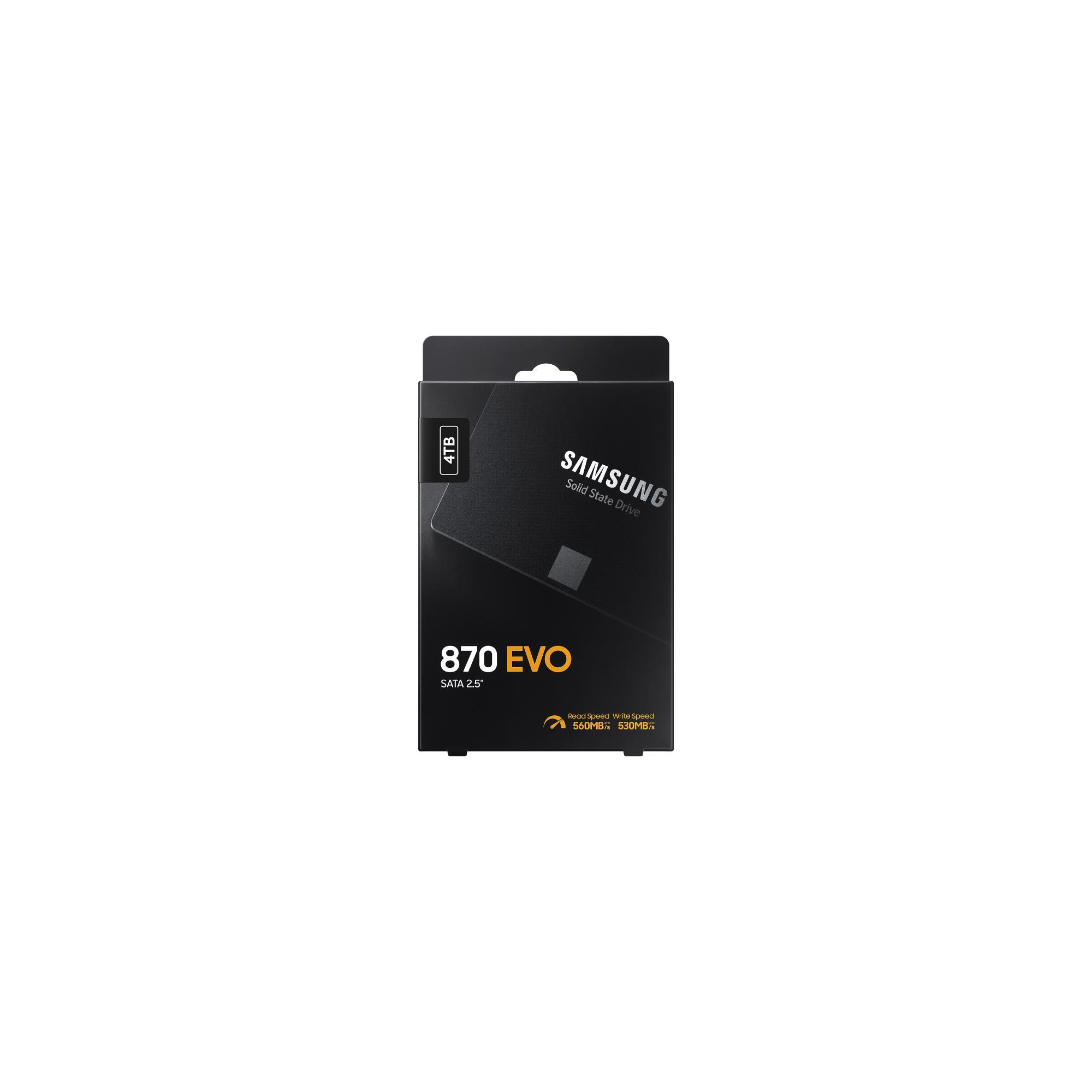 SSD SAMSUNG 870 EVO 4TB SATA SATA 3.0 MLC Write speed 530 MBytes/sec Read speed 560 MBytes/sec 2,5" TBW 2400 TB MTBF 1500000 hours MZ-77E4T0B/EU - Image 7