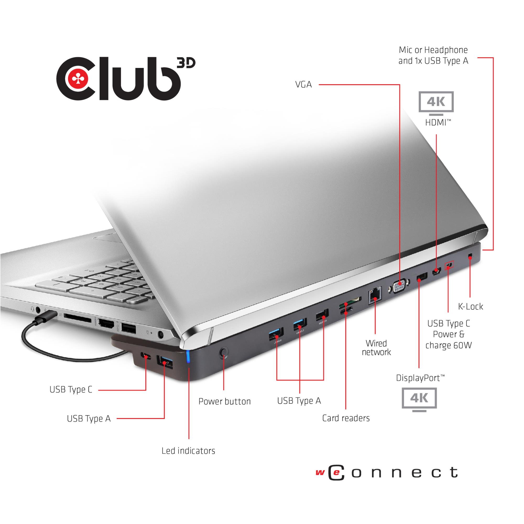 NB ACC DOCKING STATION/USB-C 100W CSV-1564W100 CLUB3D - Image 4