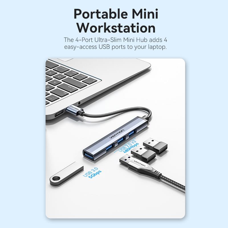 I/O HUB 4-IN-1 USB 3.0 MINI/0.15M CKOHB VENTION - Image 6
