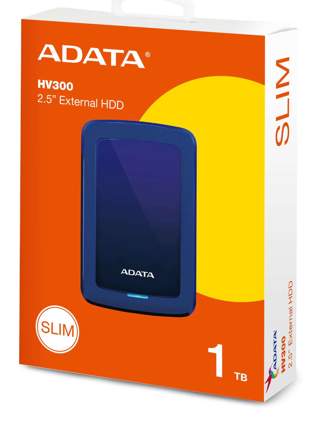 External HDD ADATA HV300 1TB USB 3.1 Colour Blue AHV300-1TU31-CBL - Image 6