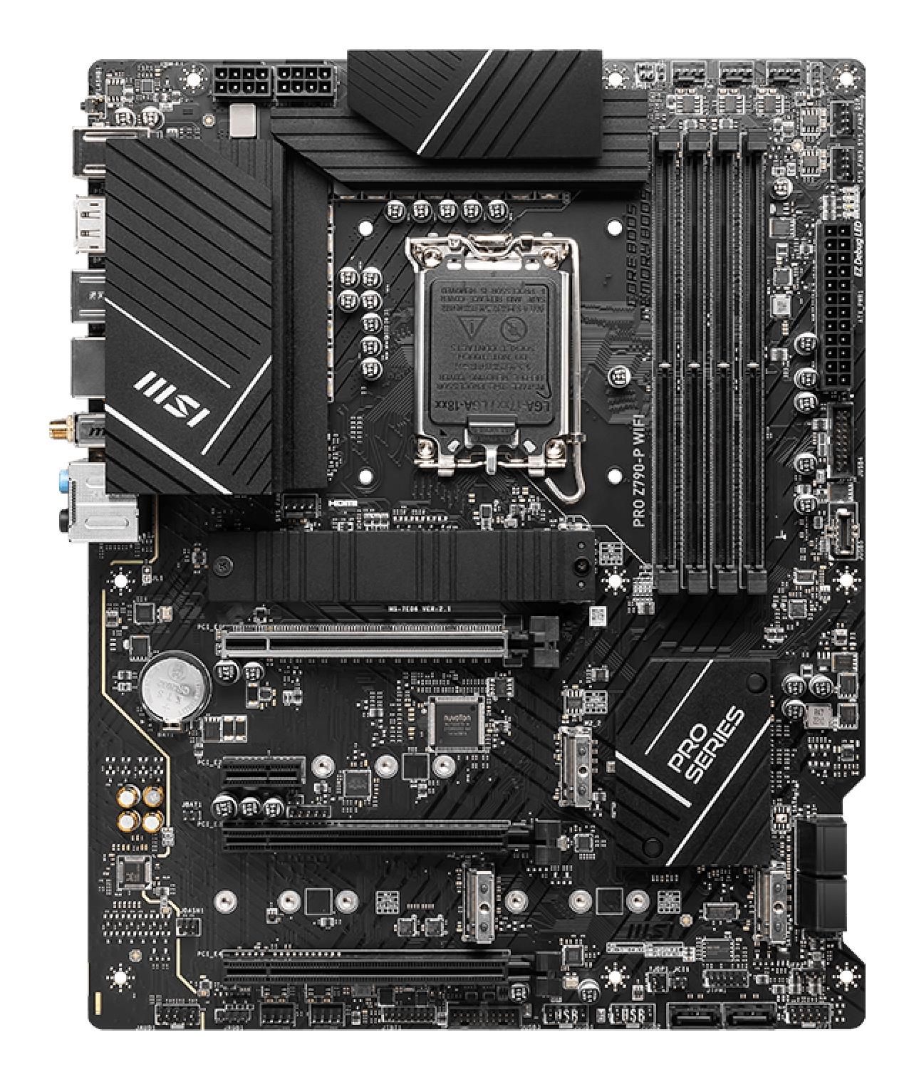 Mainboard MSI Intel Z790 LGA1700 ATX Memory DDR5 Memory slots 4 1xPCI-Express 1x 3xPCI-Express 16x 4xM.2 1xHDMI 1xDisplayPort 4xUSB 2.0 3xUSB 3.2 1xUSB-C 1xPS/2 6xAudio port PROZ790-PWIFI - Image 2