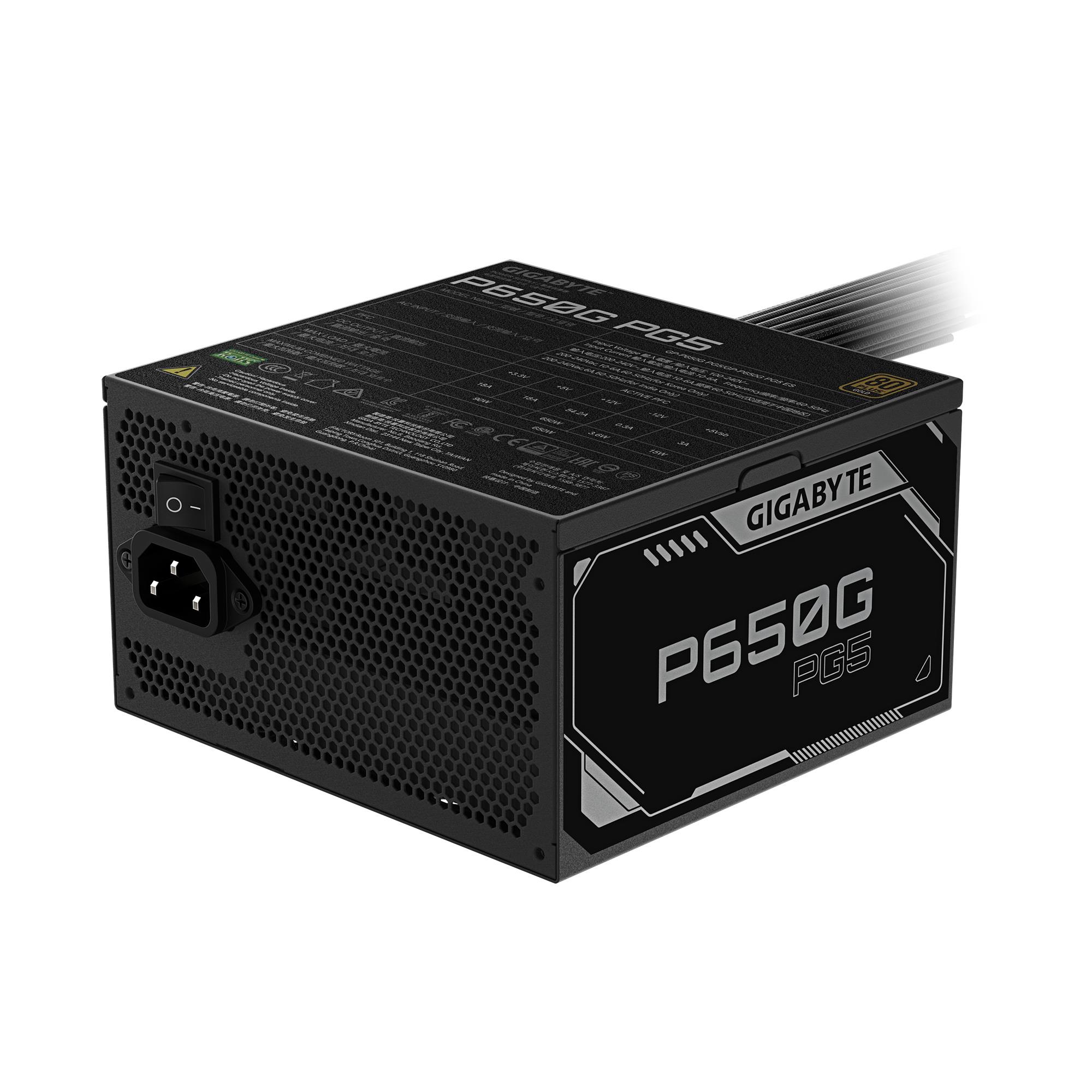 Power Supply GIGABYTE GP-P650G PG5 ATX PC 100 - 240 V 650 W GP-P650GPG5 - Image 3