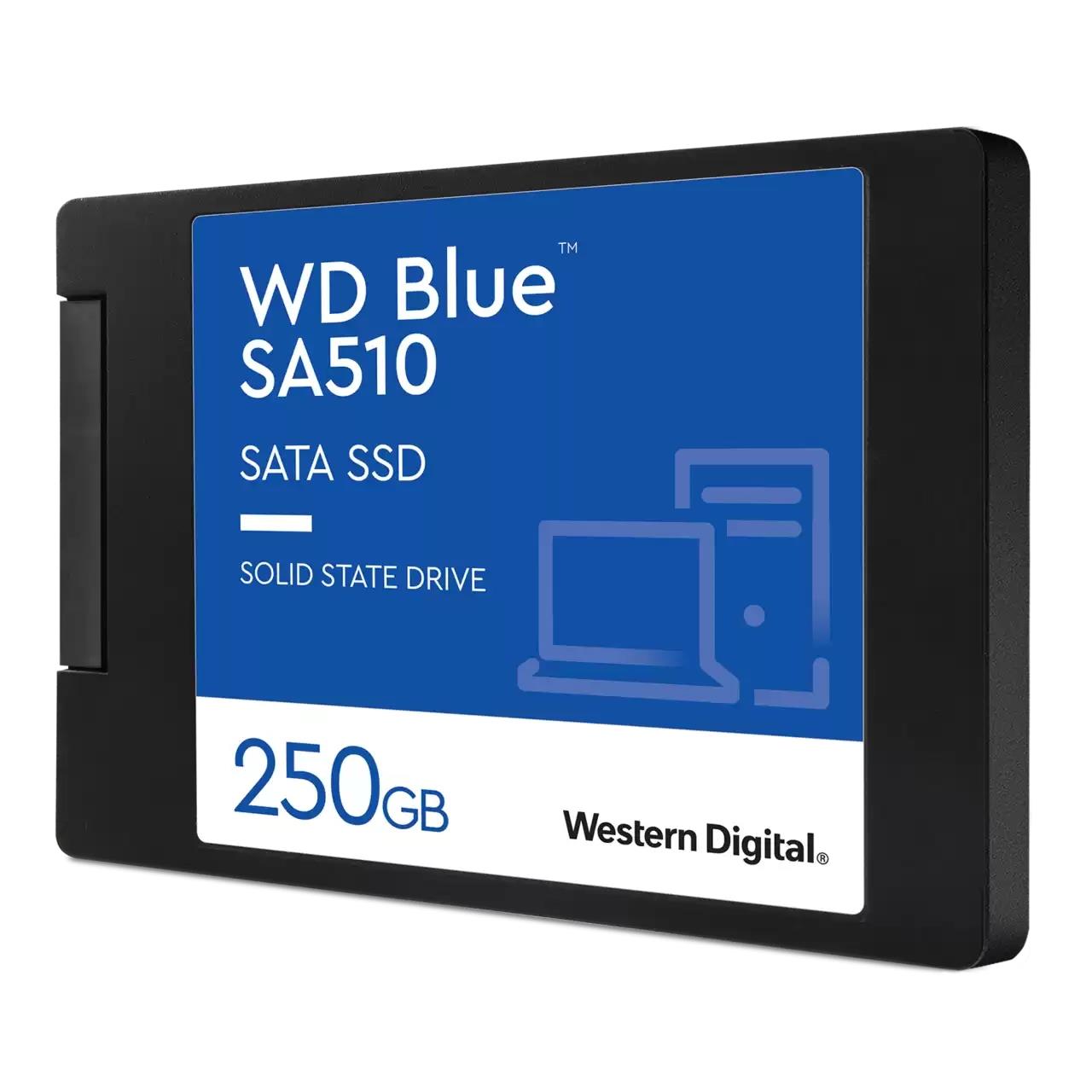 SSD SANDISK Blue SA510 POWERED BY SANDISK 250 GB Serial ATA III Write speed 440 MB/s Read speed 555 MB/s 2.5" 100xTBW rating MTBF 17500000 h WDS250G3B0A - Image 2