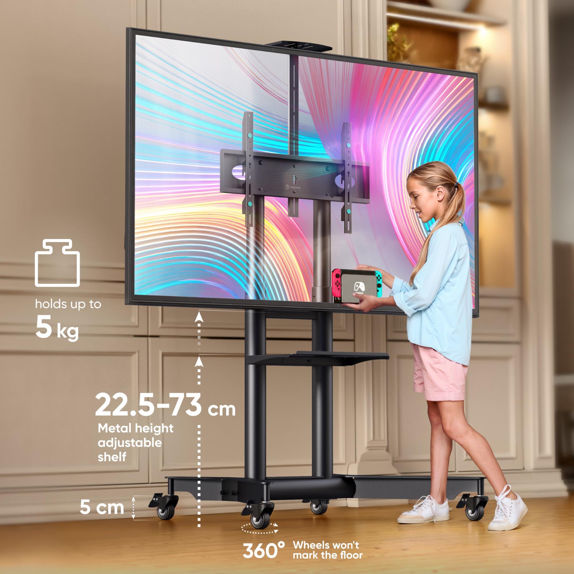 TV SET ACC MOBILE STAND/32-75"/BLACK TS1571-B ONKRON - Image 6