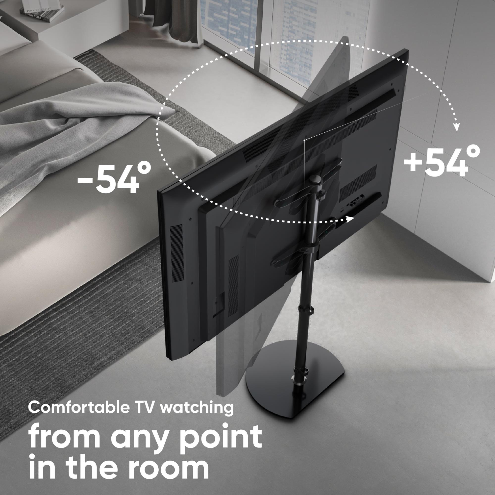 TV SET ACC FLOOR STAND /30-60"/BLACK TS5060-B ONKRON - Image 4